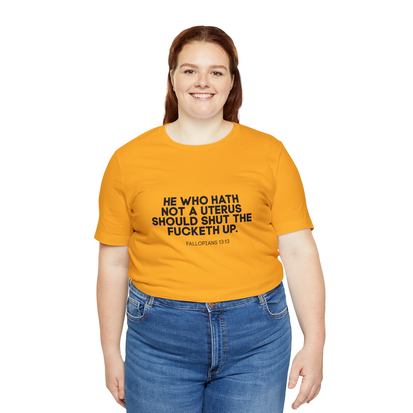 He who hath no uterus should shut the fucketh up shirt, Women's rights crop top, human rights, march shirt,Champion Women's Cropped T-Shirt