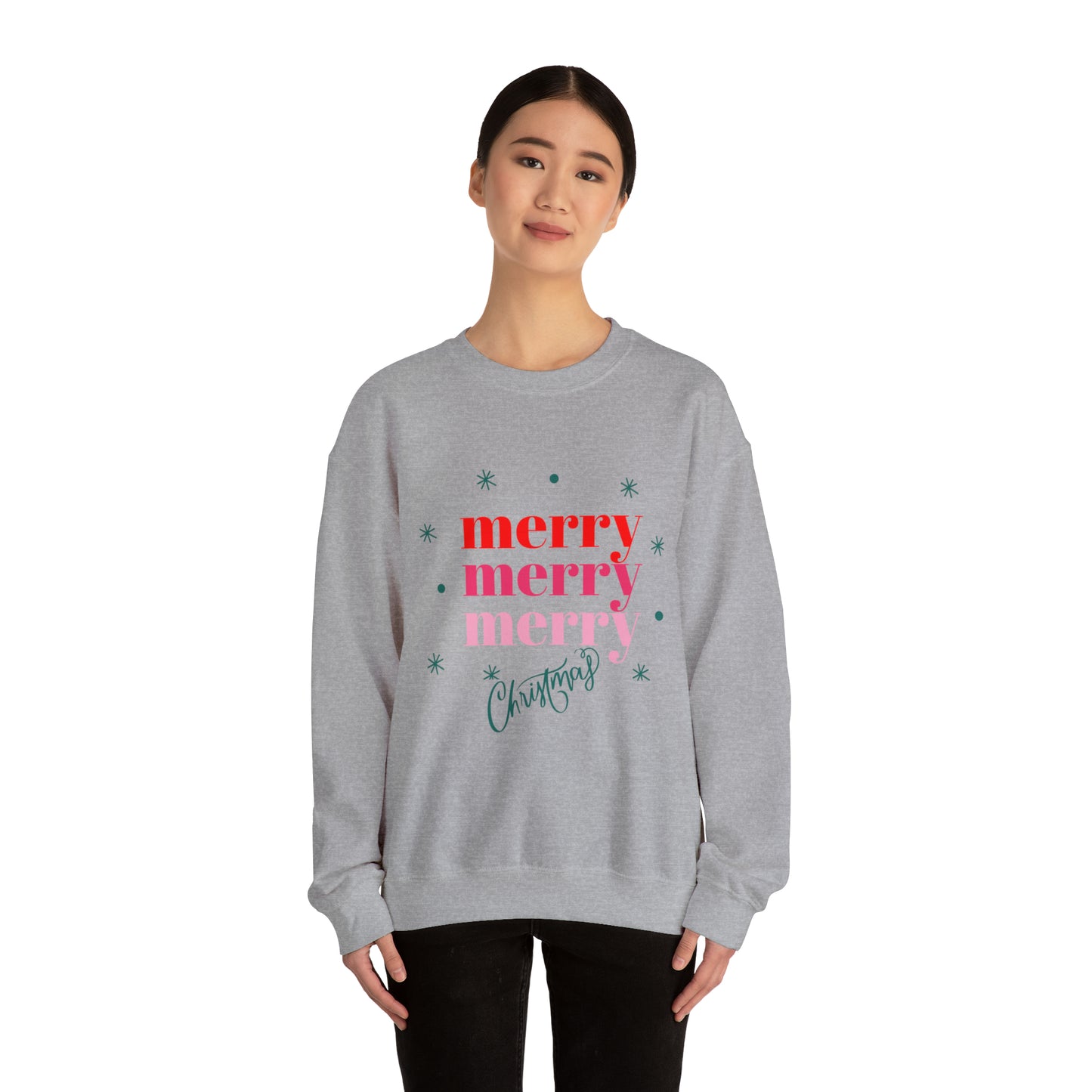 Festive AF sweater Pink Merry Bright Christmas Sweatshirt for Women Christmas Shirt Sweater Holiday Christmas gift for her gift for him