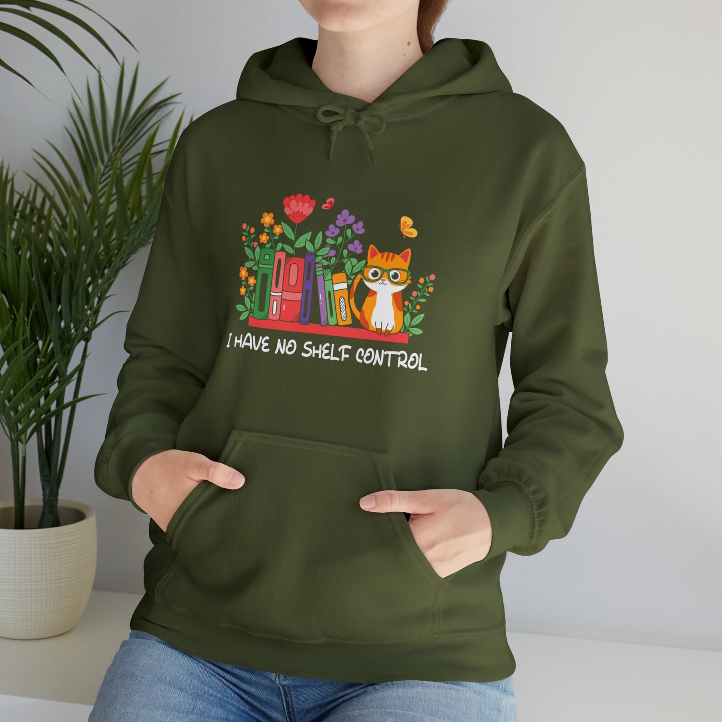 Cat lover hoodie book lover sweater BookShelf control orange cat Shirt Halloween Cat Sweatshirt Gift for Cat Lover Gift for Cat Mom Gift