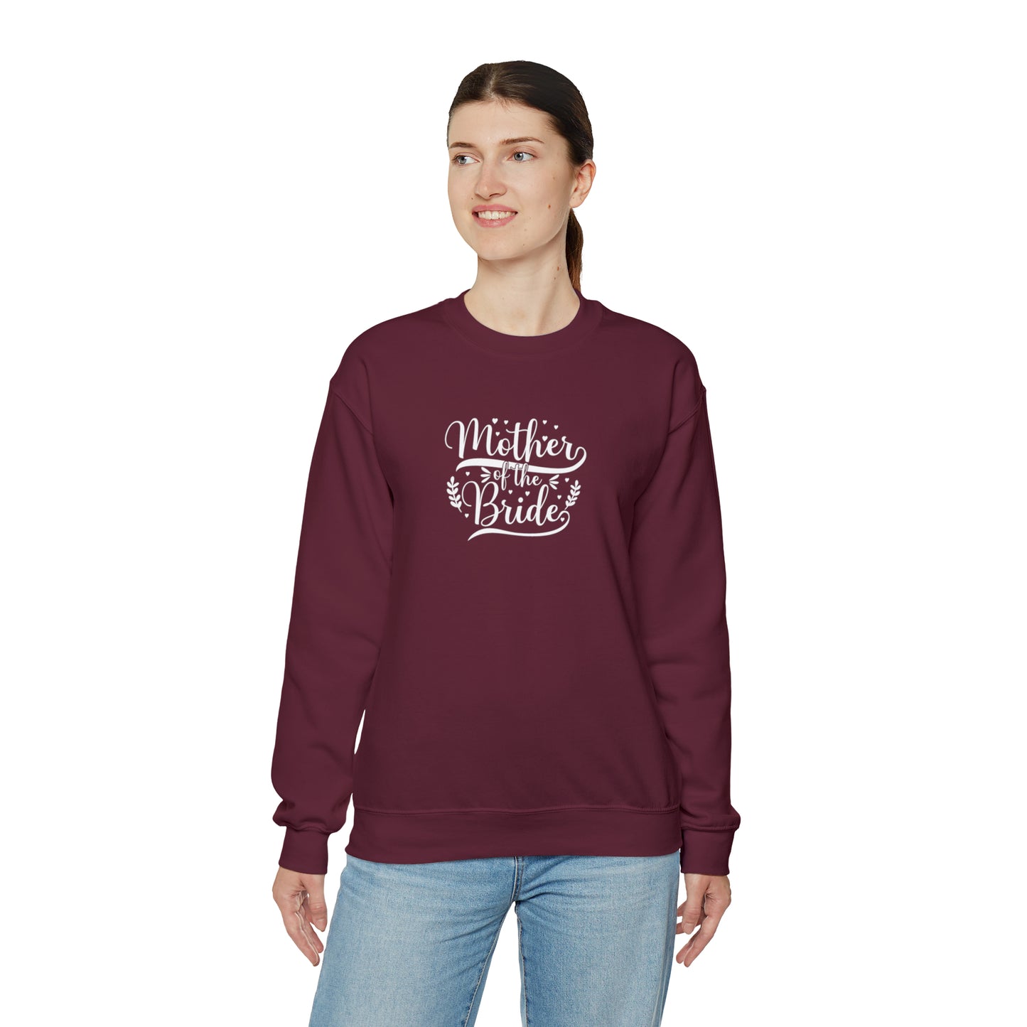 Mother of the bride sweatshirt, Red wedding attire, gift for Mom, bridal party clothes, yoga wear for her, for him, Birthday gift for her