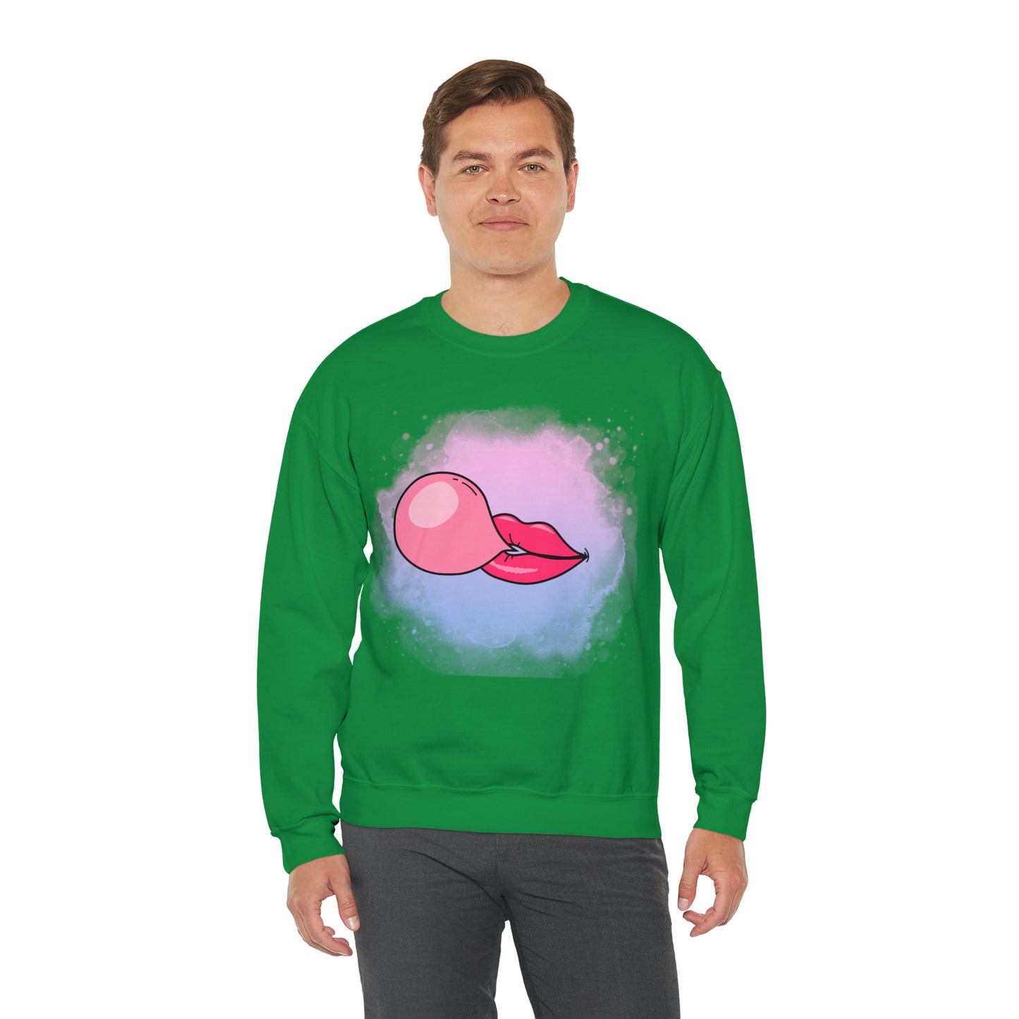 Bubble Gum kiss sweatshirt, Summer Bubblegum shirt, Birthday gift for her,Galantine travel sweatshirt,Unisex Heavy Blend Crewneck Sweatshirt
