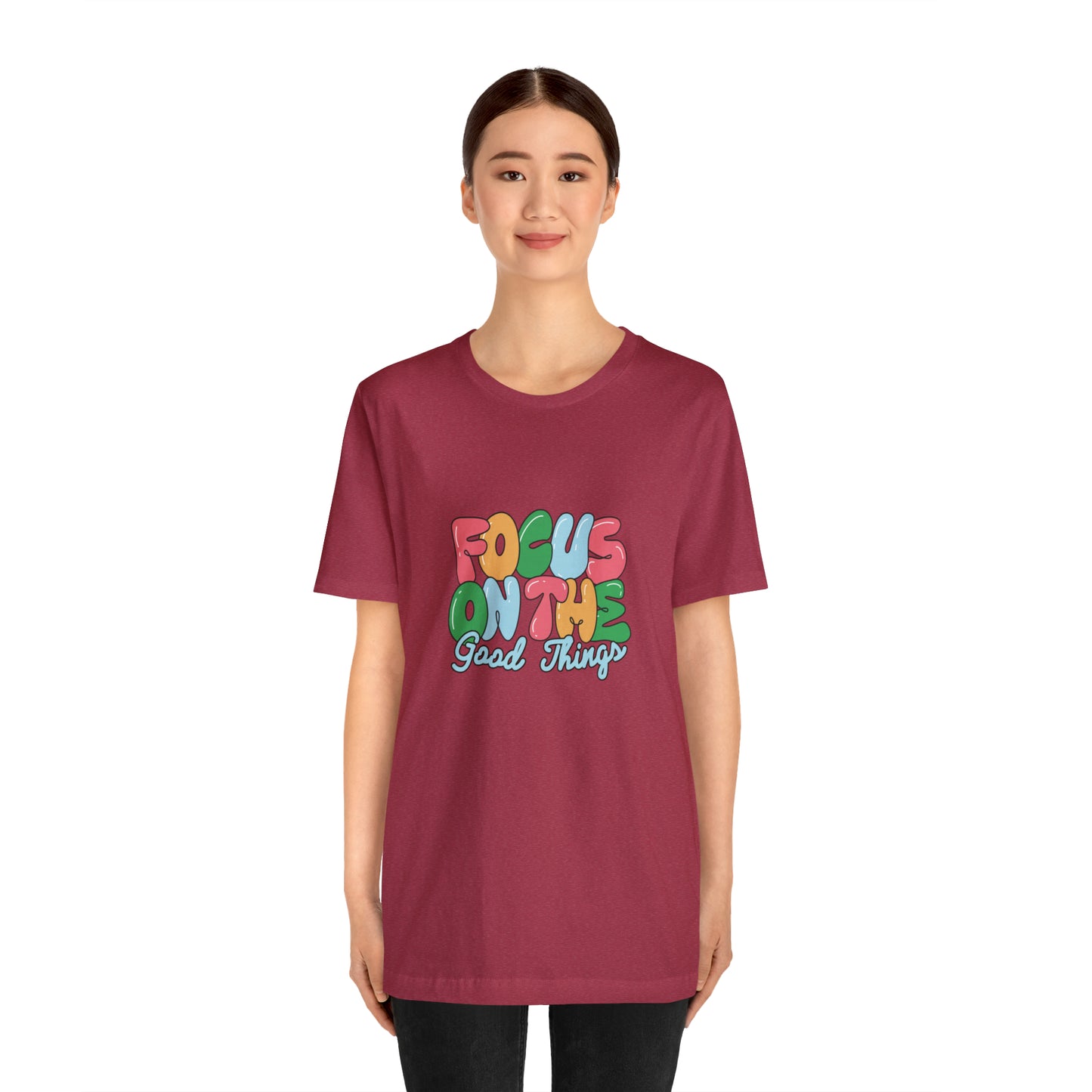 Focus on the good things shirt positive vibes shirt good vibes tee yogawear zen clothes bohemian top Women's Christmas gift for her for him