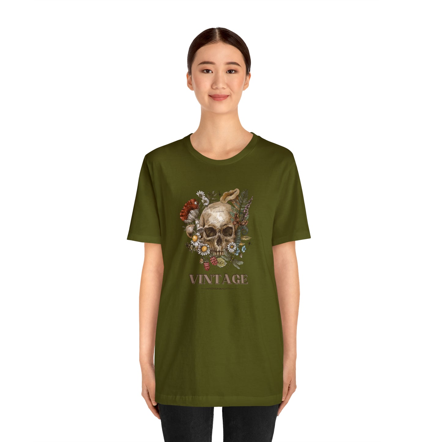 Vintage retro shirt skeleton head shirt Halloween tee Floral Shirt unisex Retro Themed vintage Gift christmas gift