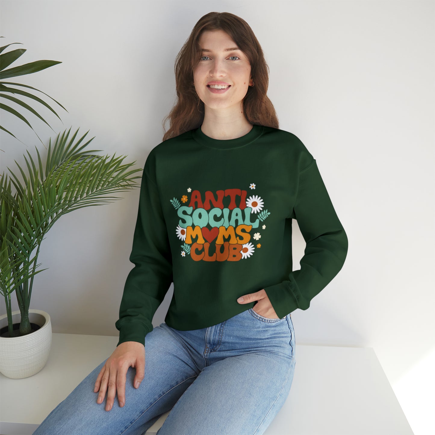 Anti social moms club sweatshirt, Mama Mother Mom sweatshirt, Gift for mom, Christmas gift for her,for him,Birthday gift for her