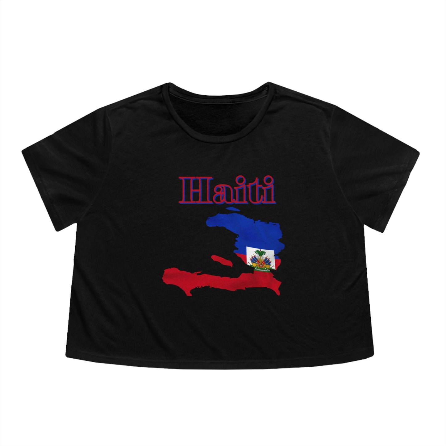 Haiti flag crop top Haiti shirt island Map Tee