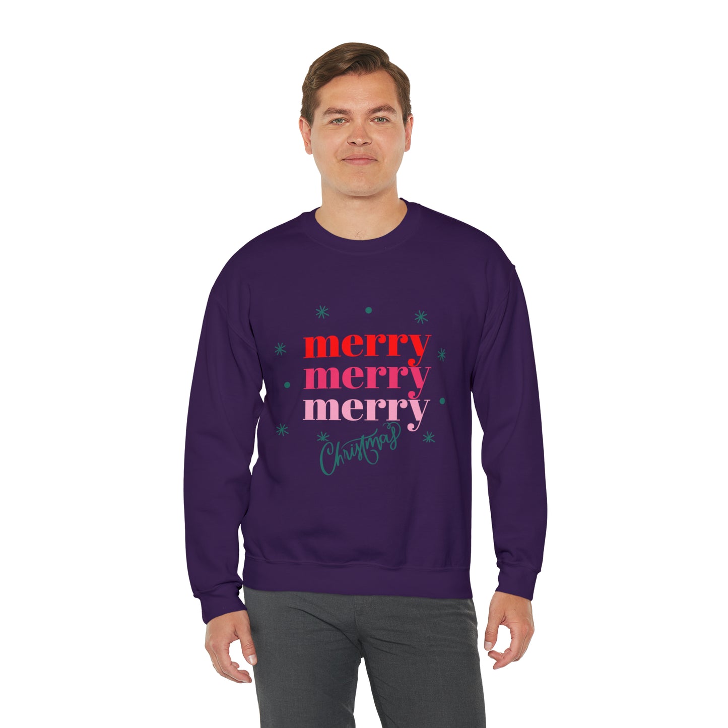 Festive AF sweater Pink Merry Bright Christmas Sweatshirt for Women Christmas Shirt Sweater Holiday Christmas gift for her gift for him