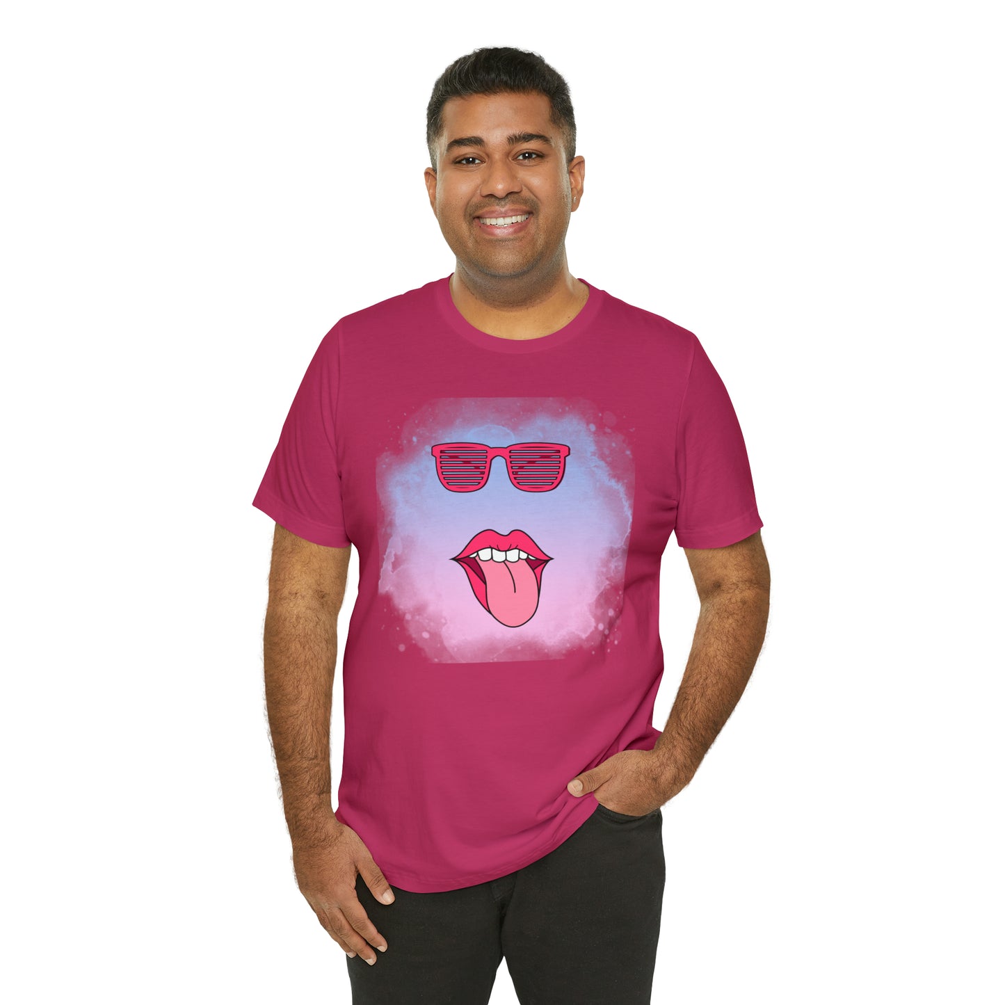 Lip Sunglasses t-shirt, Bubble gum kiss shirt,Pink Gum Shirt,Galantine gift travel shirt,best friend trip,girls vacation trip, Unisex Jersey