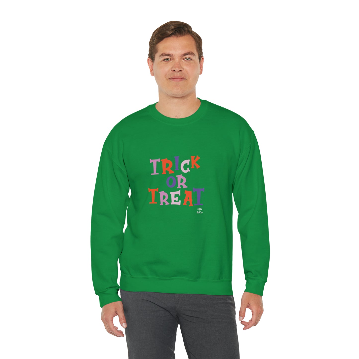 Trick or Treat Funny Halloween Sweatshirt Funny Halloween Horror Shirt Halloween Women's Sweatshirt Funny Halloween Tee Unisex gift pastel