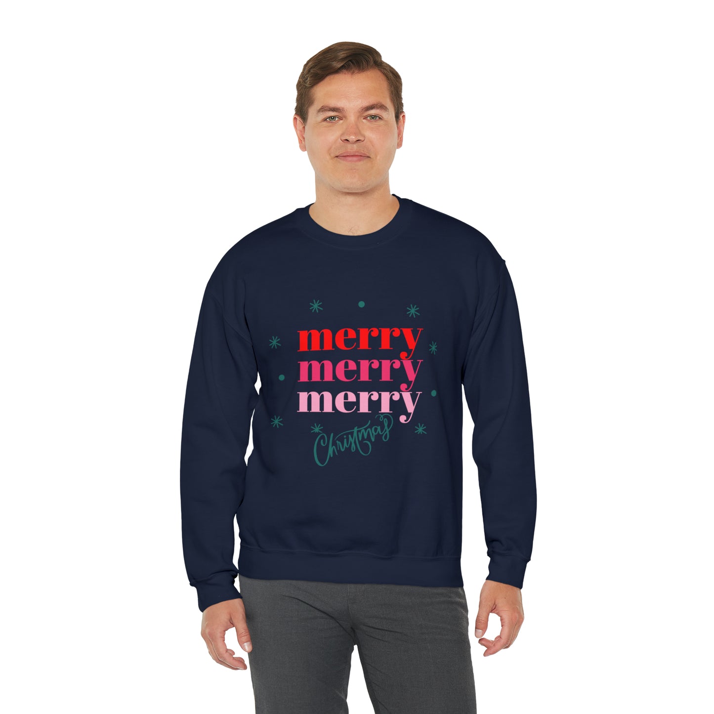 Festive AF sweater Pink Merry Bright Christmas Sweatshirt for Women Christmas Shirt Sweater Holiday Christmas gift for her gift for him