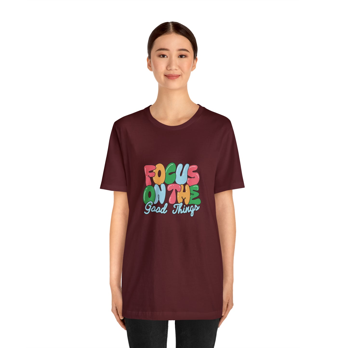 Focus on the good things shirt positive vibes shirt good vibes tee yogawear zen clothes bohemian top Women's Christmas gift for her for him
