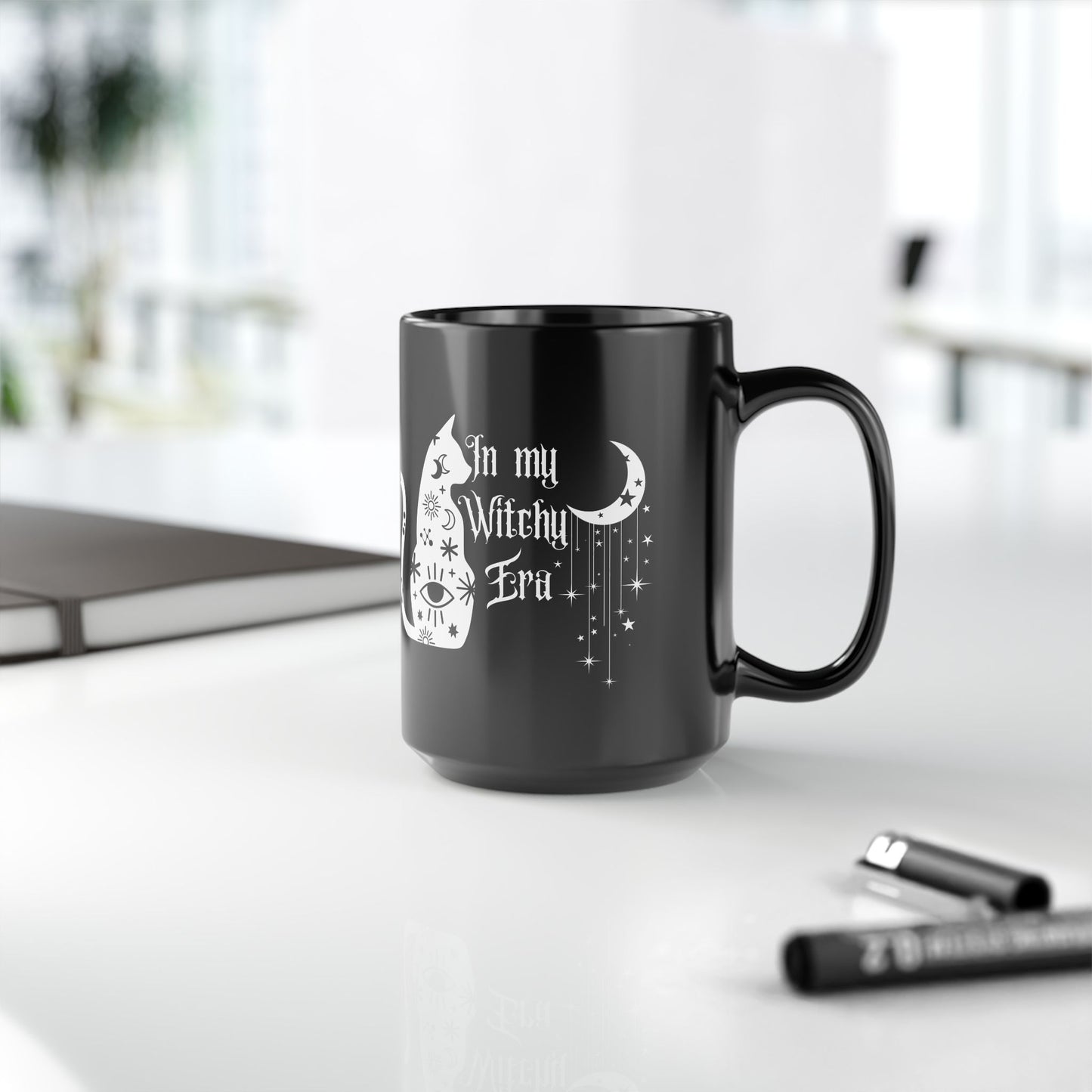 Halloween mug Witchy gift Black cat mug moon gift Spooky things mug I like spooky funny gift best friend gift Christmas BlackMug(11oz,15oz)