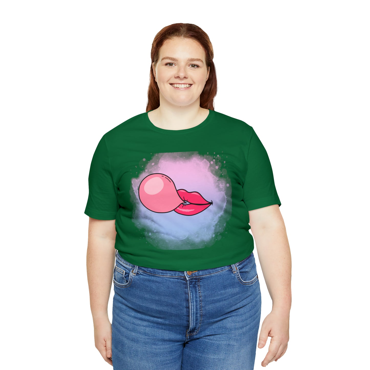 Bubble gum kiss shirt, Pink Gum Shirt, Galantine gift travel shirt, best friend trip, girls vacation trip, Unisex Jersey Short Sleeve Tee