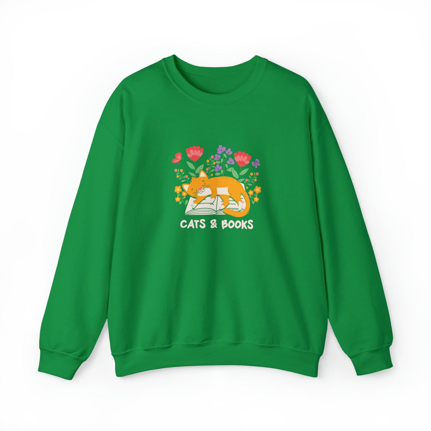Cat Mom Shirt Cat Lover Tee Cute Book Cat Shirt Floral Book Shirt Book Lover Sweatshirt Reader Bookish Tee Cat Themed Gift For Women for Men
