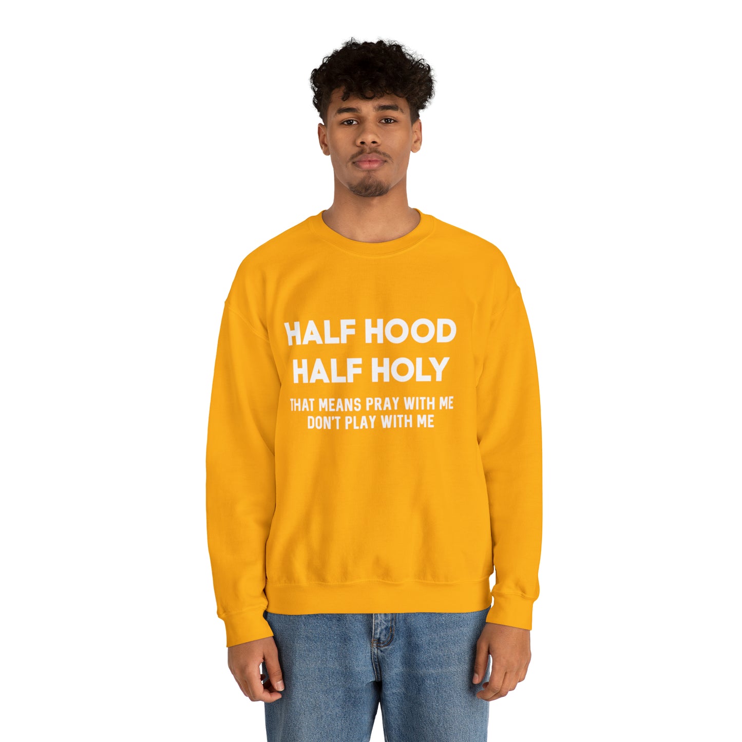 Half Hood half holy Sweater Funny sweashirt  Mama sweater gift for her gift for him vacation shirt boyfriend sweater best friend gift