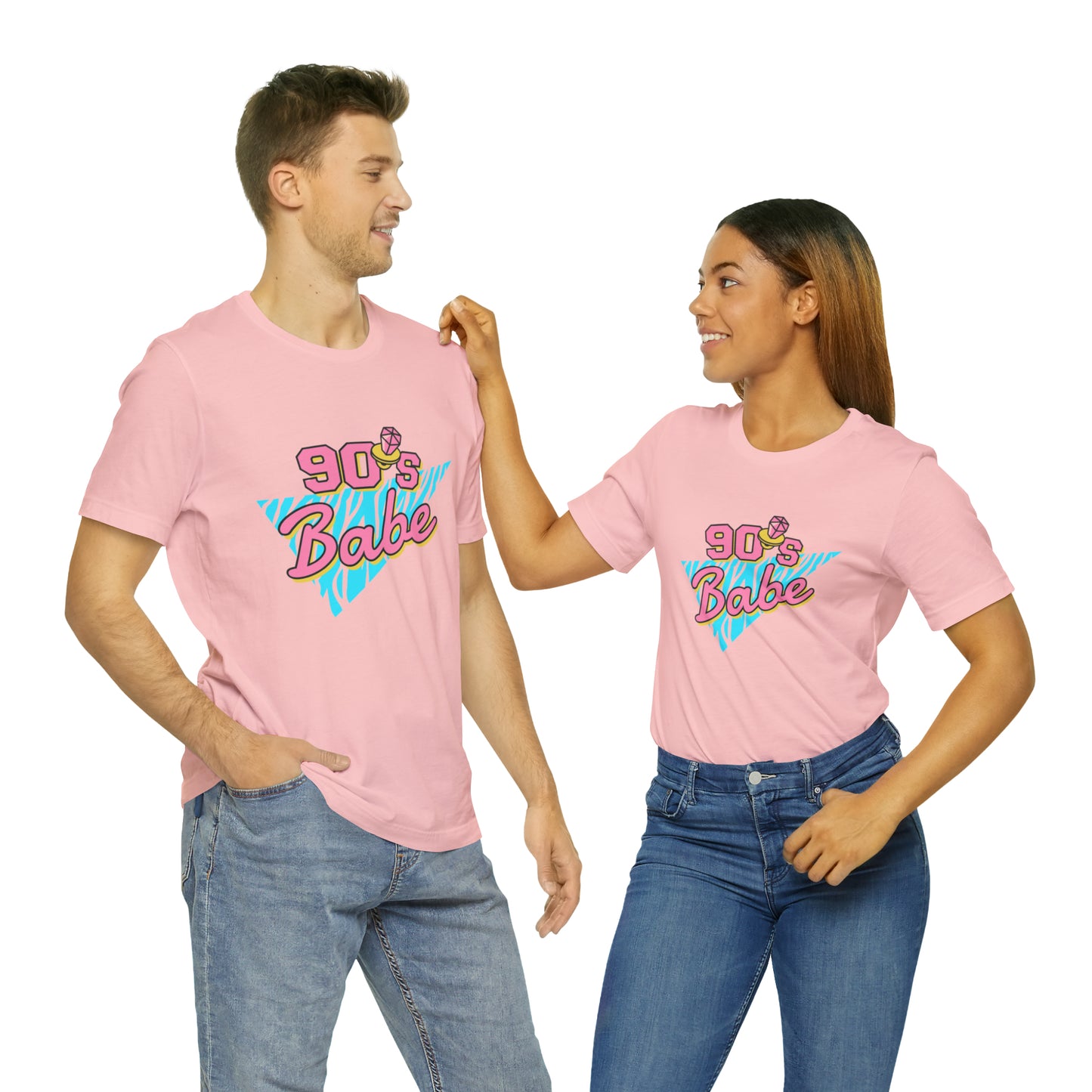 90's Babe shirt, gift for her, Christmas shirt, galantine gift best friend trip, Unisex Jersey Short Sleeve Tee