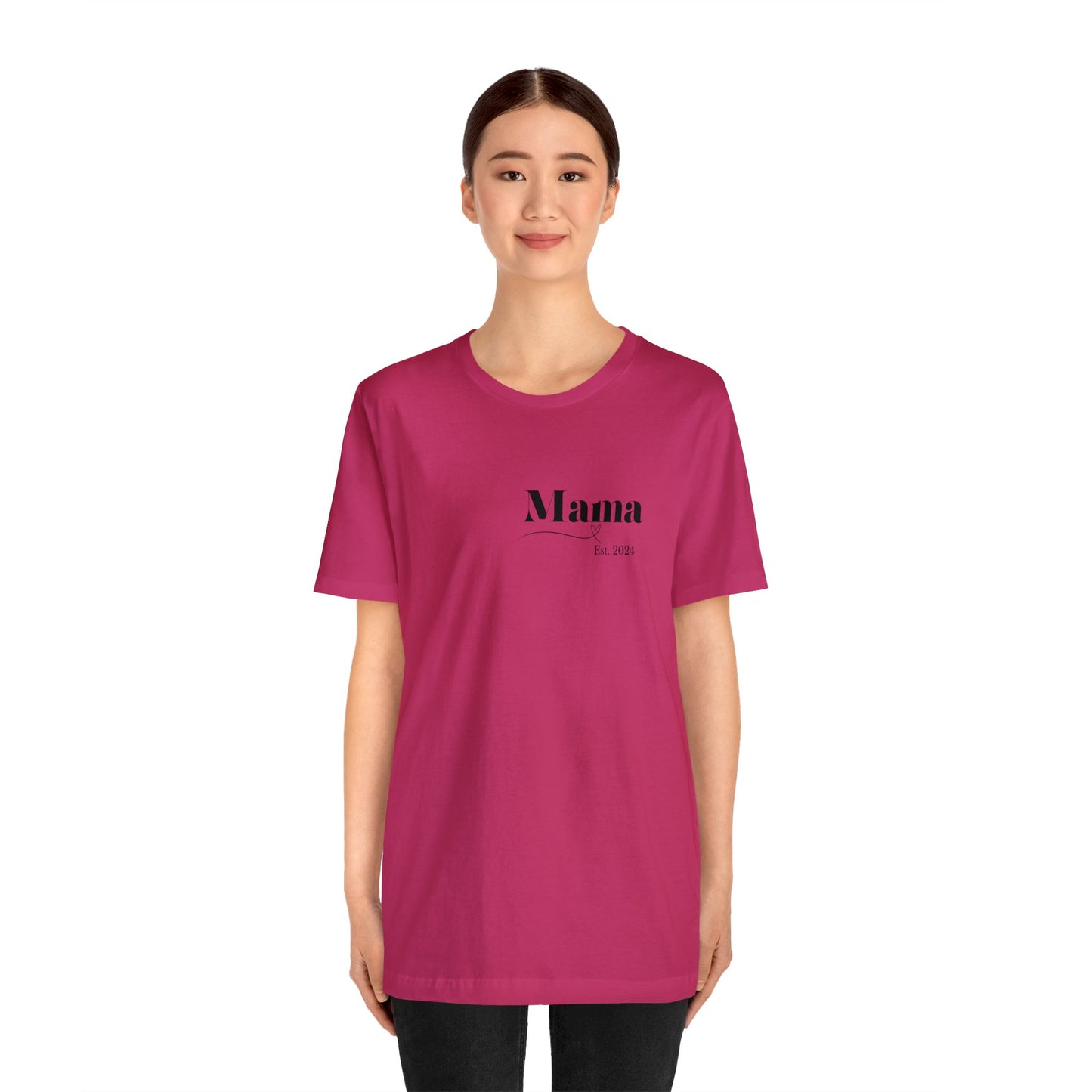 Mama shirt mama date shirt pregnancy reveal shirt new mom shirt Christmas gift for her gift for him bridal shower gift