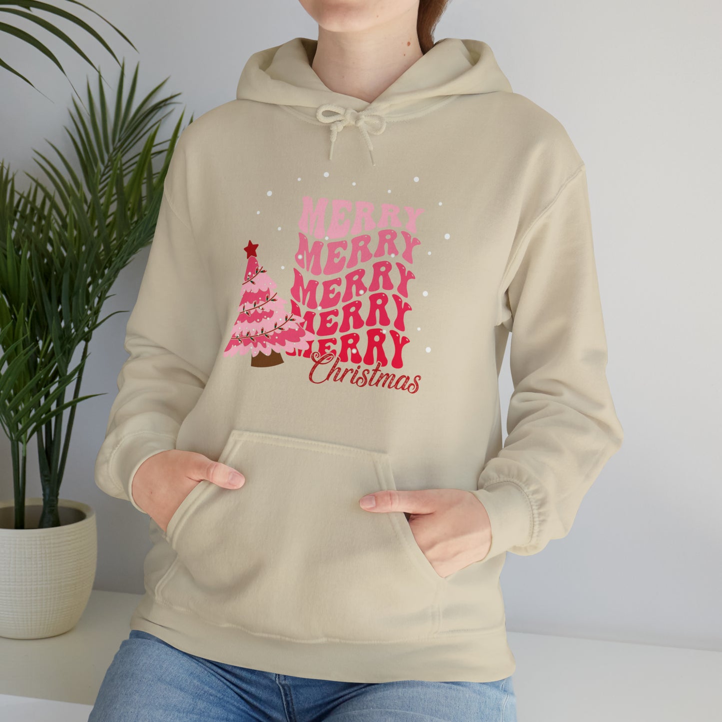 Festive AF hoodie blue Merry Bright Christmas Sweatshirt for Women Men Christmas Sweater Holiday Christmas gift for her gift for him