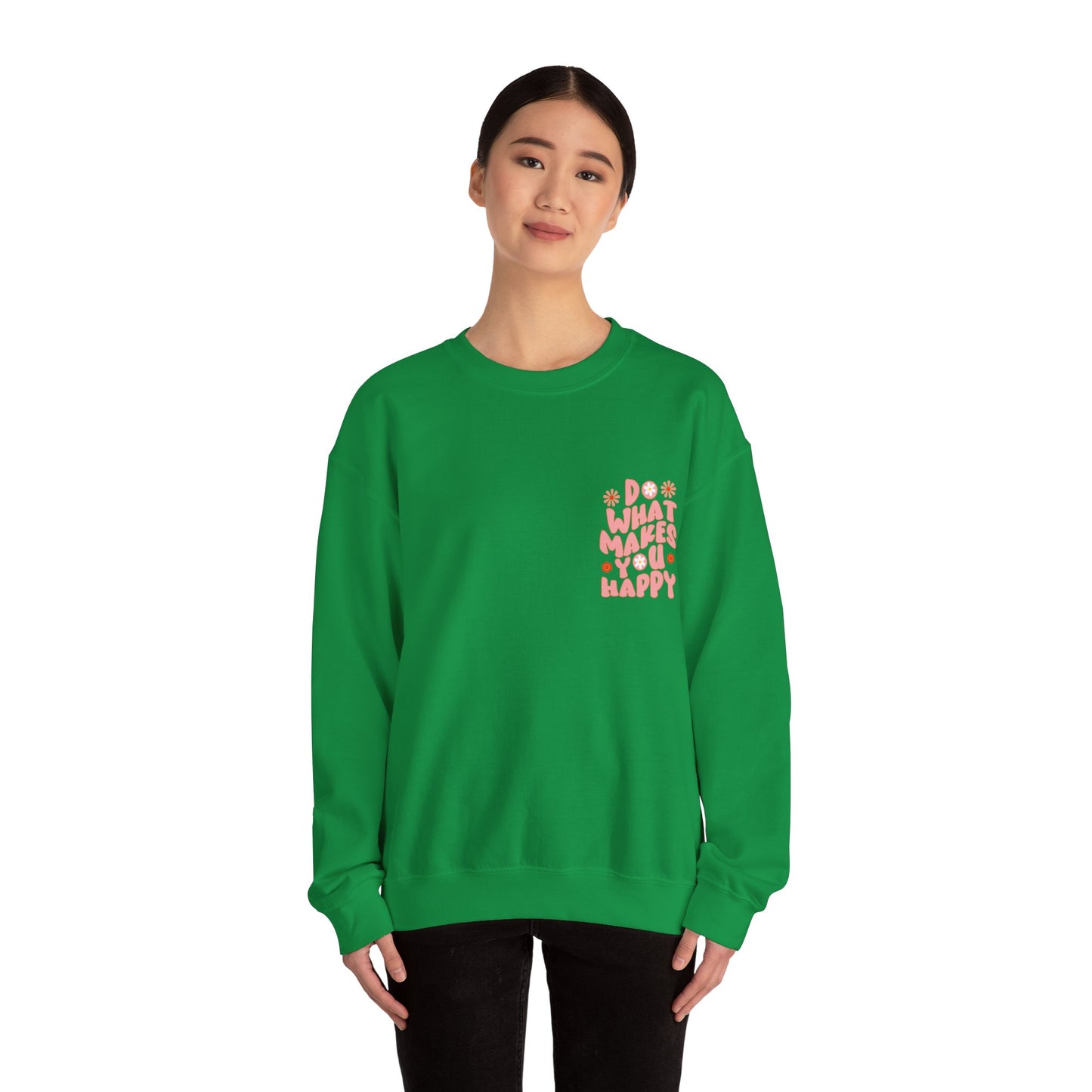 Do what makes you happy Sweatshirt Gift For her Christmas Sweatshirt Cute aesthetic Sweater Colorful daisy Sweatshirt christmas