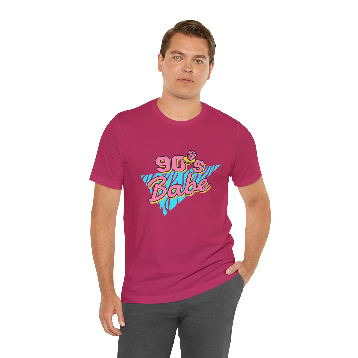 90's Babe shirt, gift for her, Christmas shirt, galantine gift best friend trip, Unisex Jersey Short Sleeve Tee