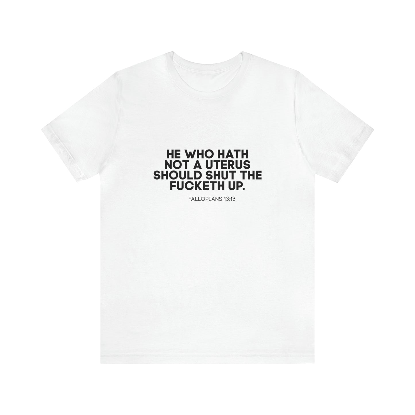 He who hath no uterus should shut the fucketh up shirt, Women's rights crop top, human rights, march shirt,Champion Women's Cropped T-Shirt