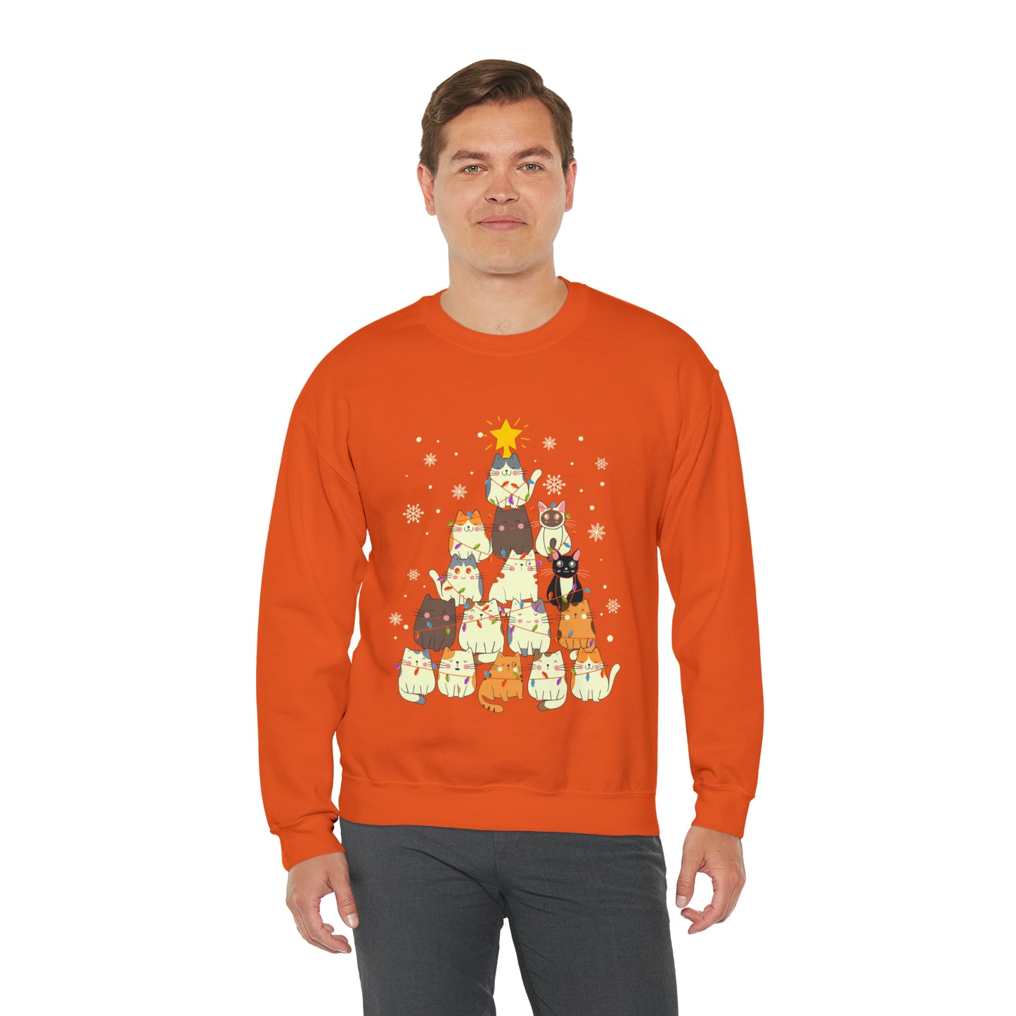 Cat Christmas sweater Kitty Christmas tree sweatshirt Family matching Merry Bright Christmas sweatshirt Christmas Sweater Holiday Christmas