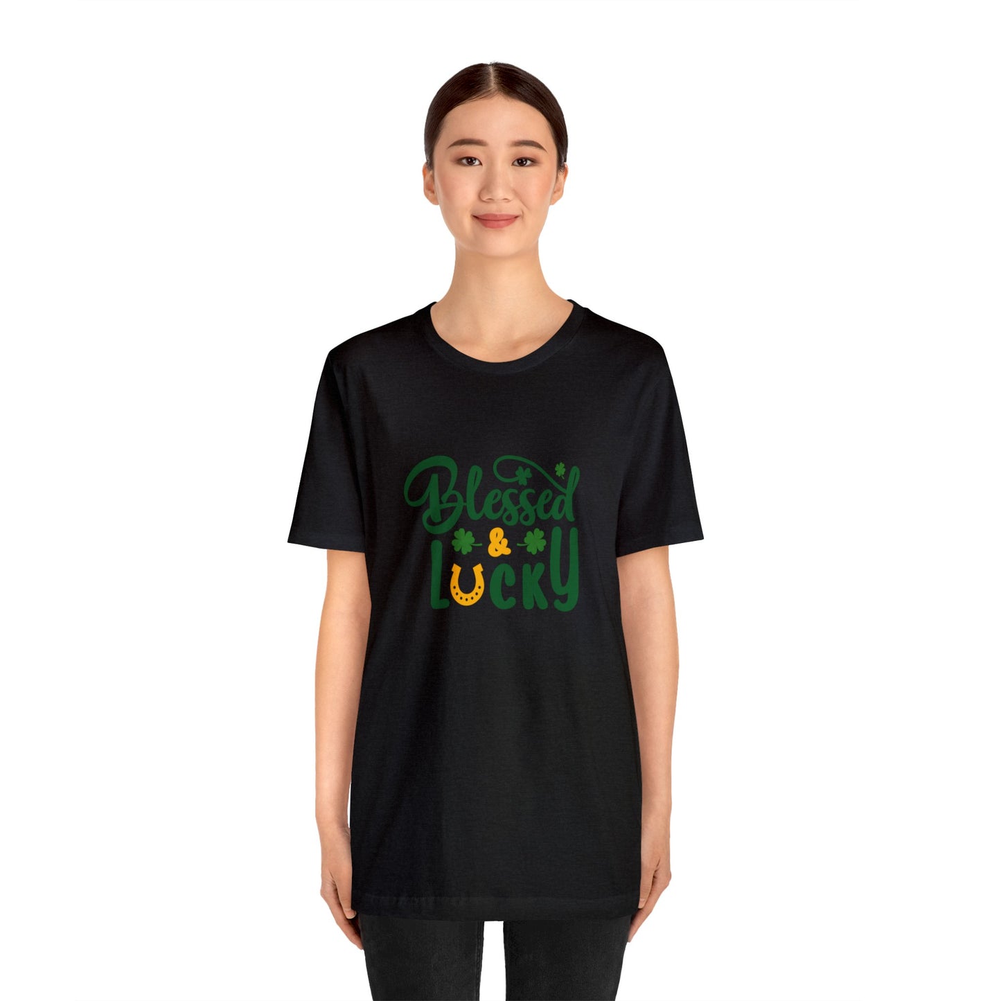 St Patrick's Day shirt blessed and lucky shirt Irish leaf shirt Unisex Tee Retro Shirt T-Shirt best friend vacation shirt beach