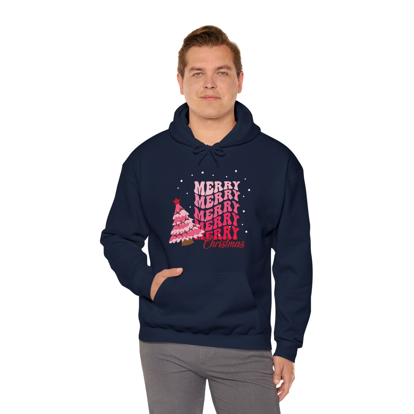 Festive AF hoodie blue Merry Bright Christmas Sweatshirt for Women Men Christmas Sweater Holiday Christmas gift for her gift for him