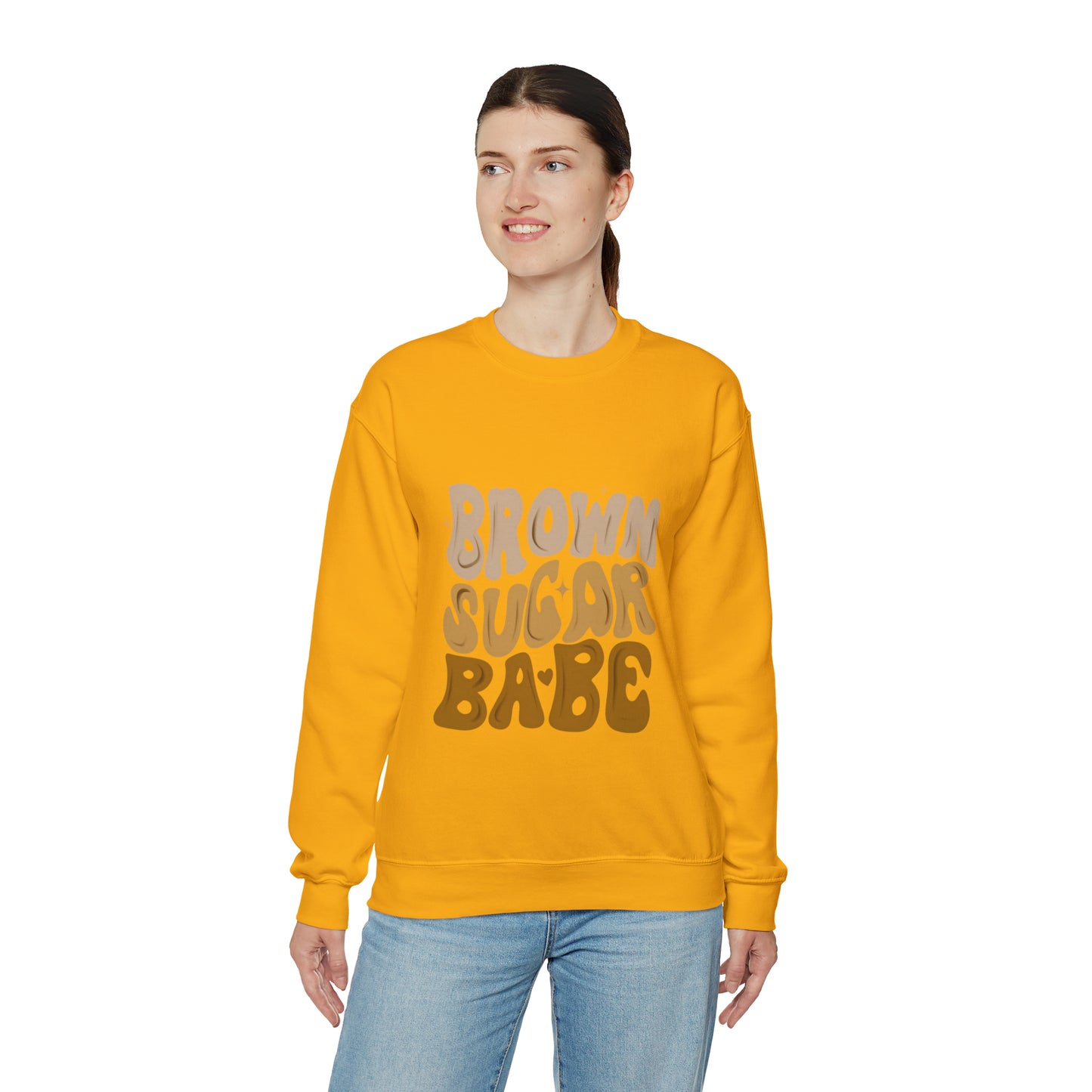 Brown Sugar Babe sweatshirt, Brown Beauty shirt, Birthday gift for her, Melanin sweatshirt, Unisex Heavy Blend Crewneck Sweatshirt