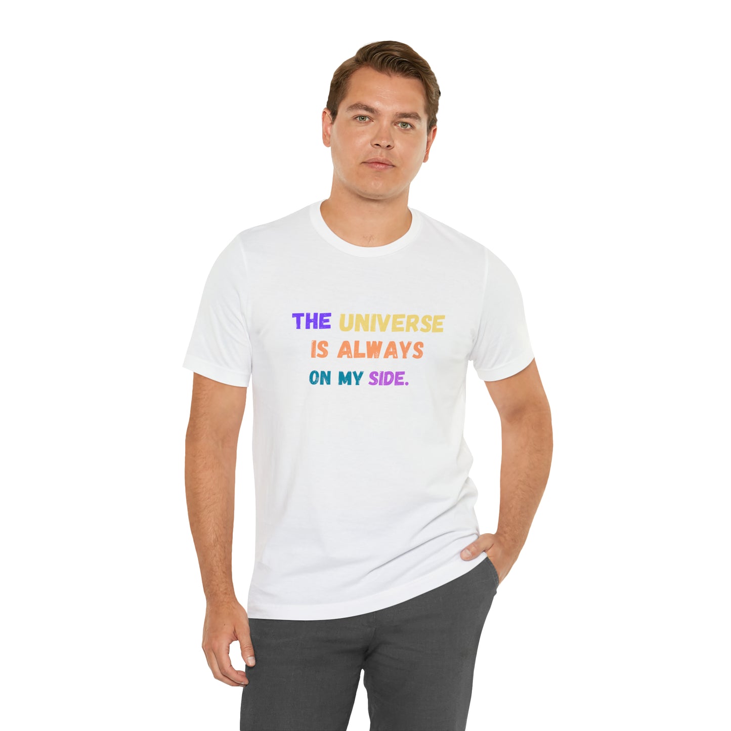 Spiritual shirt universe shirt yogawear gift for him gift for her best friend gift birthday gift Universe is always on my side T-shirt