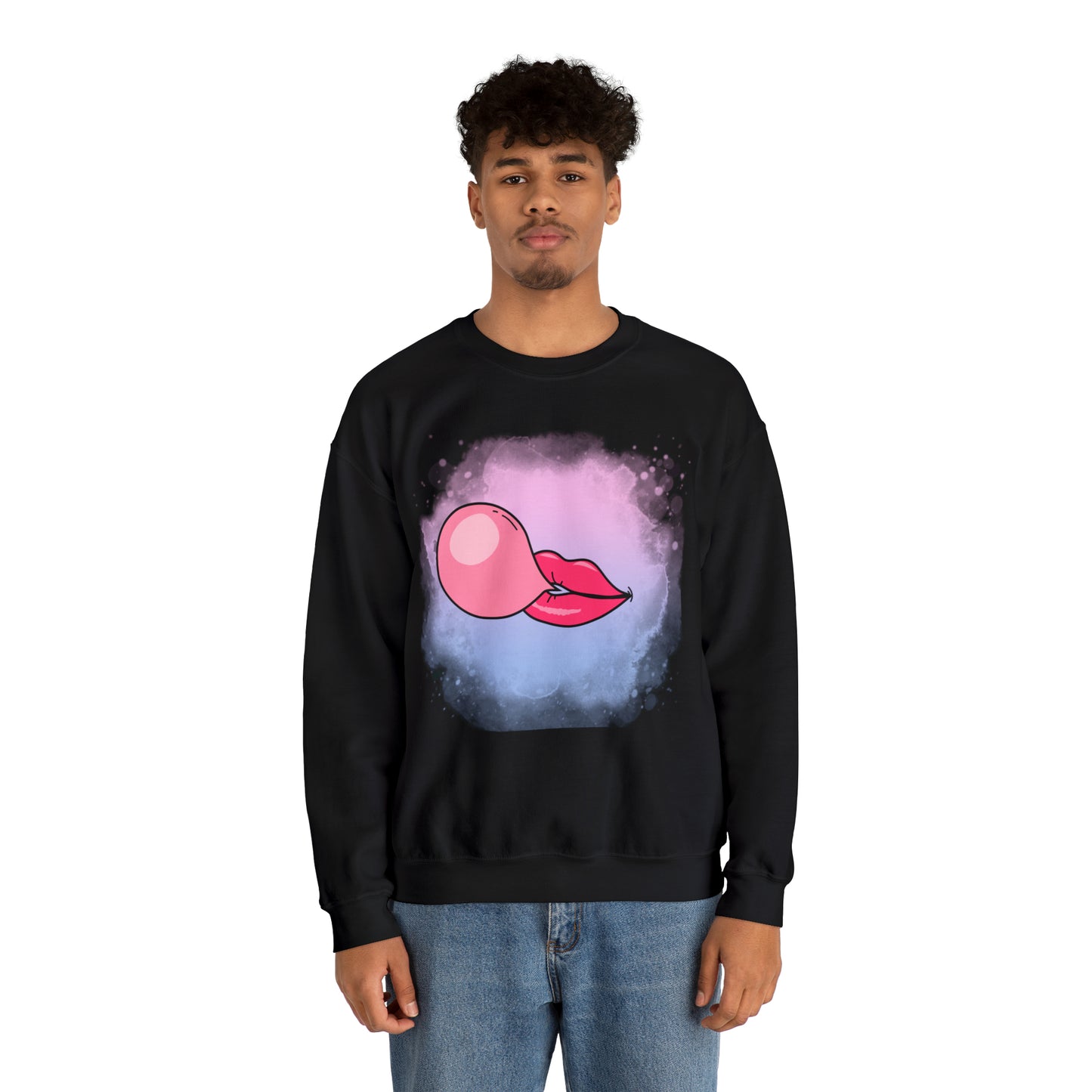 Bubble Gum kiss sweatshirt, Summer Bubblegum shirt, Birthday gift for her,Galantine travel sweatshirt,Unisex Heavy Blend Crewneck Sweatshirt