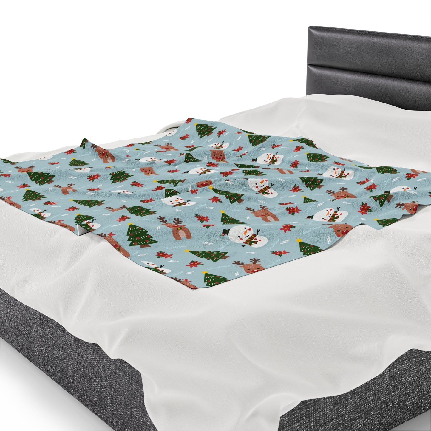 Snowman Christmas tree Blanket holiday blanket christmas movie watching blanket Merry christmas  blanket Velveteen Plush Blanket