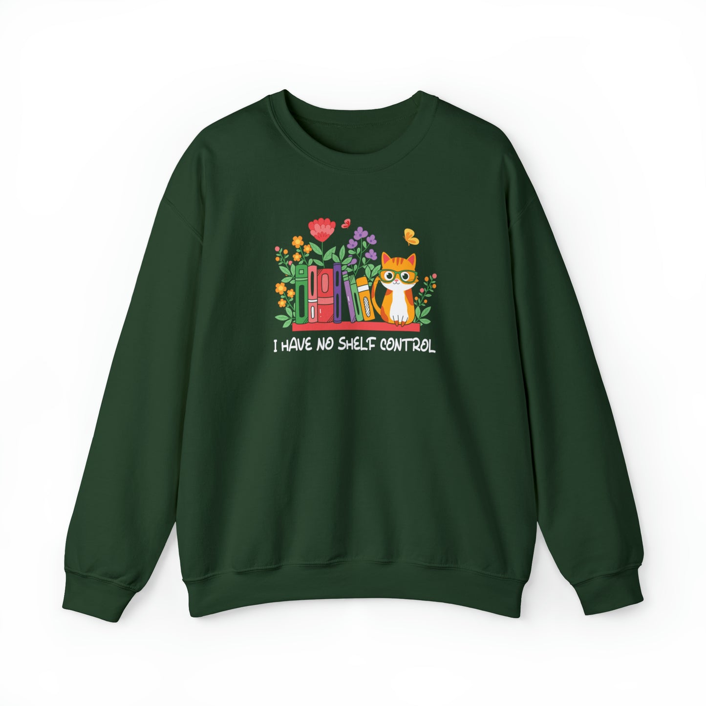 Cat lover Sweatshirt book lover sweater BookShelf control orange cat Shirt Halloween Cat Sweatshirt Gift for Cat Lover Gift for Cat Mom Gift