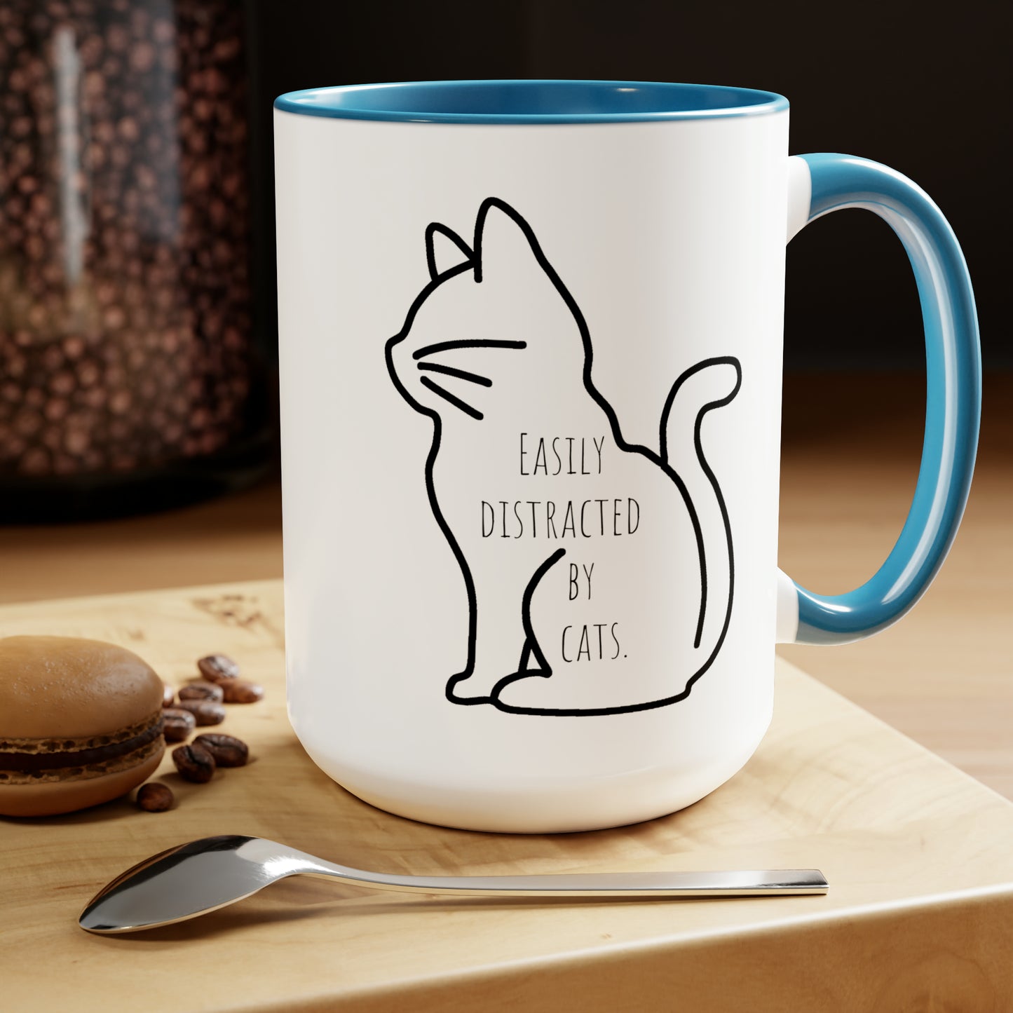 Easily distracted by cats mug Boss lady mug Entrepreneur woman Christmas gift for her gift for wife coworker gift Floral mug gift for her