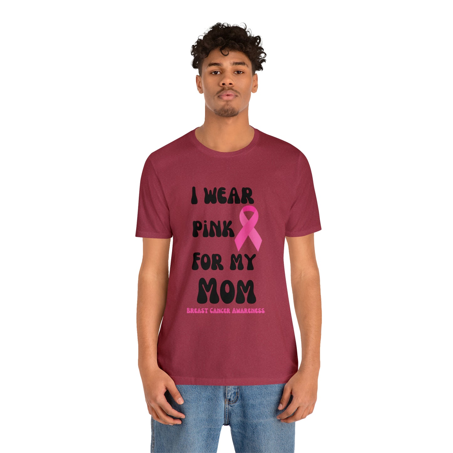 Breast cancer awareness shirt I wear pink tshirt for my mom shirt survivor Shirt October pink awareness Gift Christmas gift