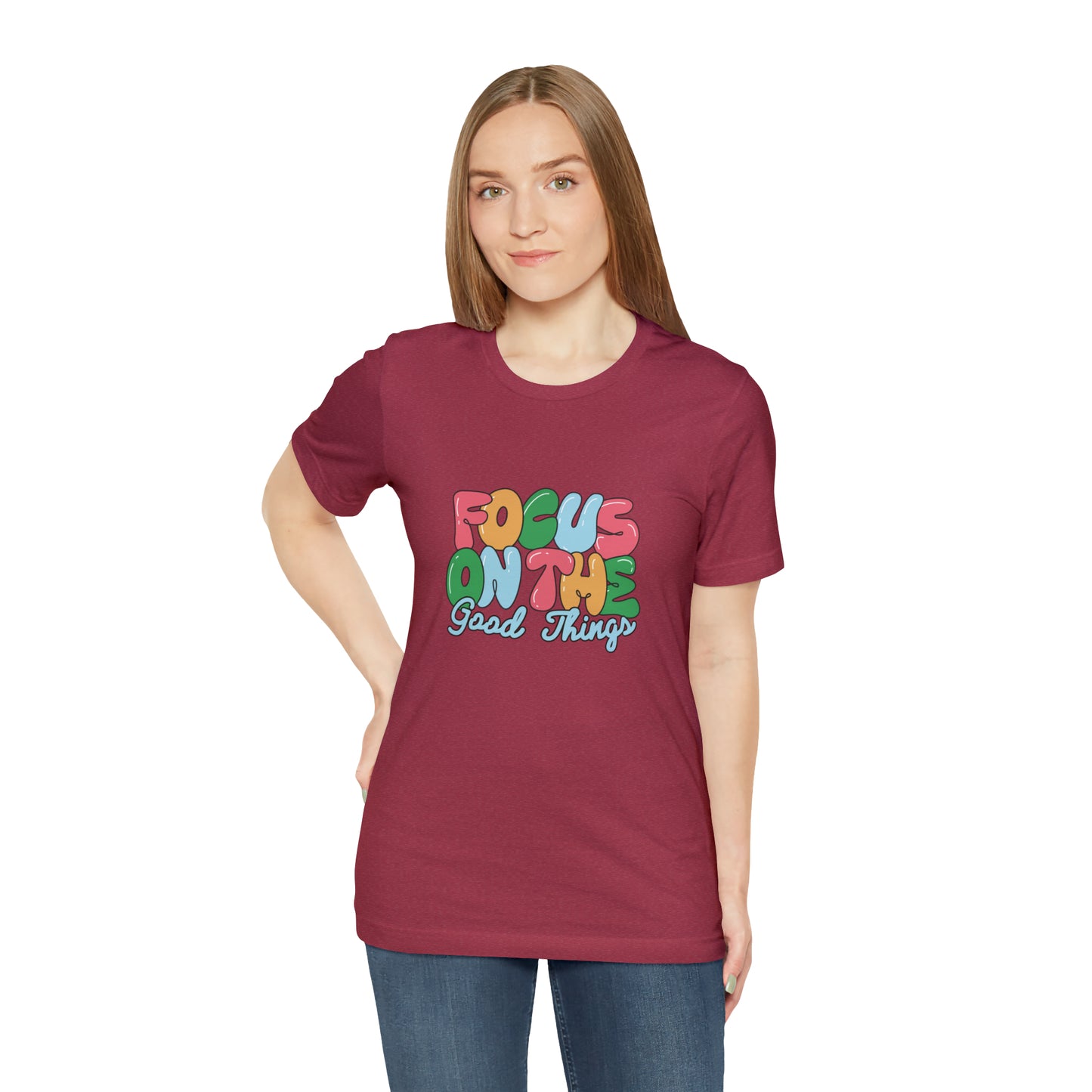 Focus on the good things shirt positive vibes shirt good vibes tee yogawear zen clothes bohemian top Women's Christmas gift for her for him