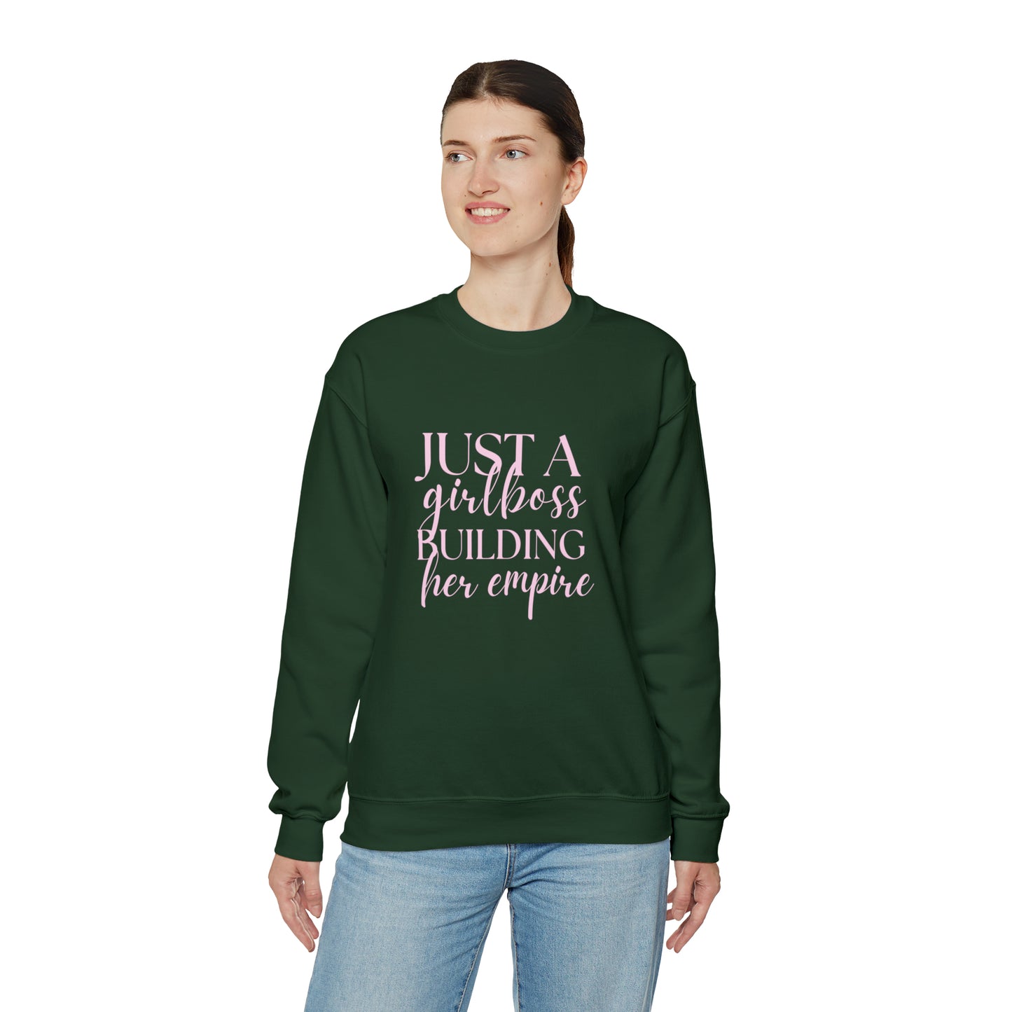 Boss Babe sweatshirt,Girlboss Sweatshirt, Just a girlboss building her empire, Bossbabe sweater,Christmas gift for her,Birthday gift