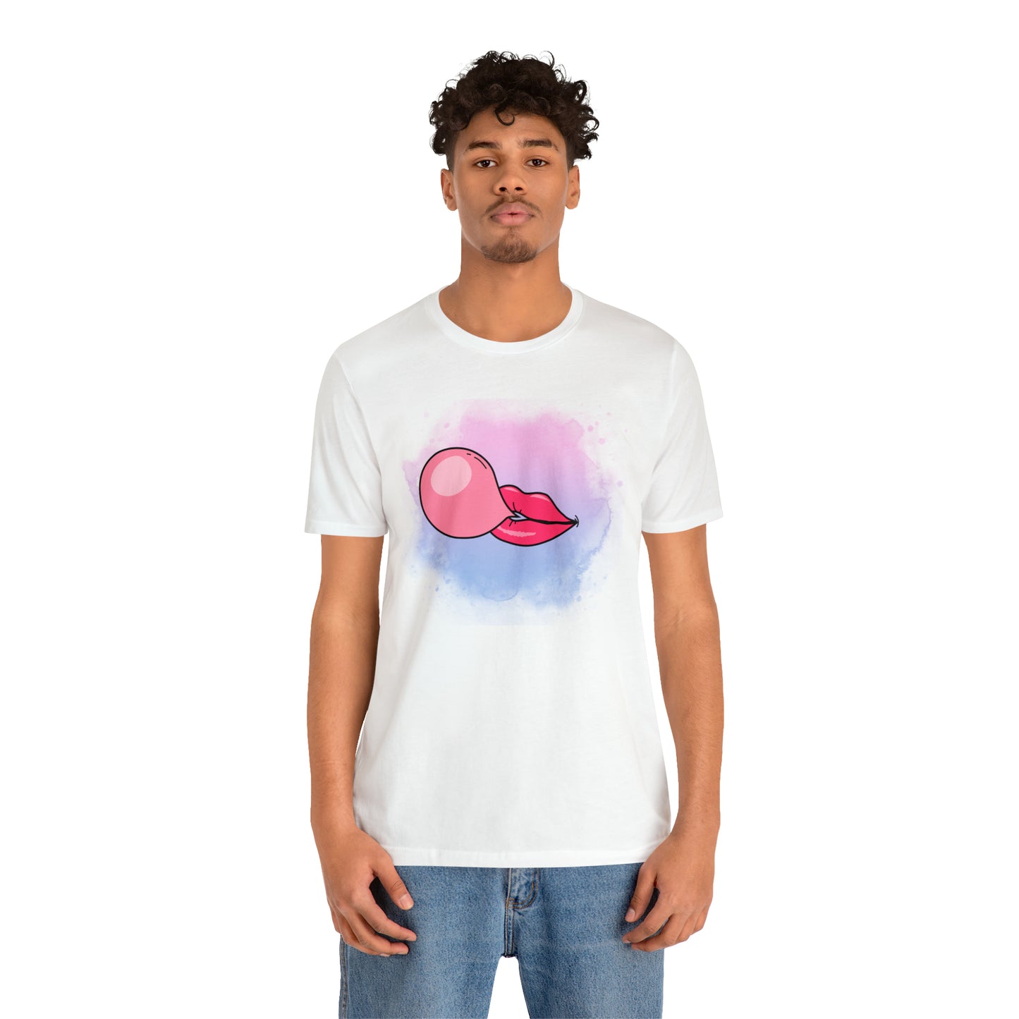 Bubble gum kiss shirt, Pink Gum Shirt, Galantine gift travel shirt, best friend trip, girls vacation trip, Unisex Jersey Short Sleeve Tee