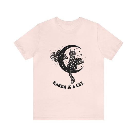 Karma is a cat shirt Cat lover tshirt book lover shirt Taylor witchy cat Shirt Halloween Cat Gift for Cat Lover Gift for Cat lover shirt
