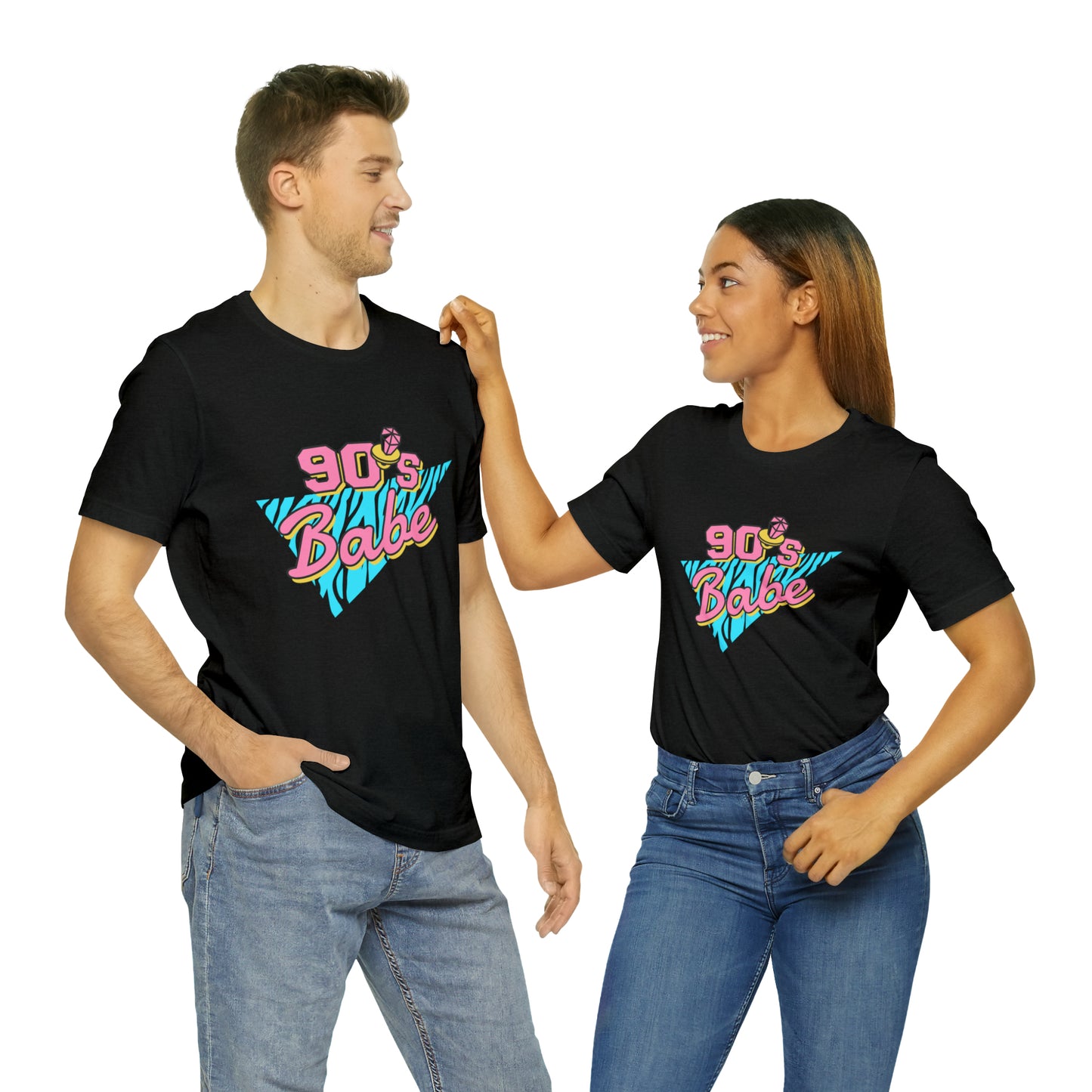 90's Babe shirt, gift for her, Christmas shirt, galantine gift best friend trip, Unisex Jersey Short Sleeve Tee