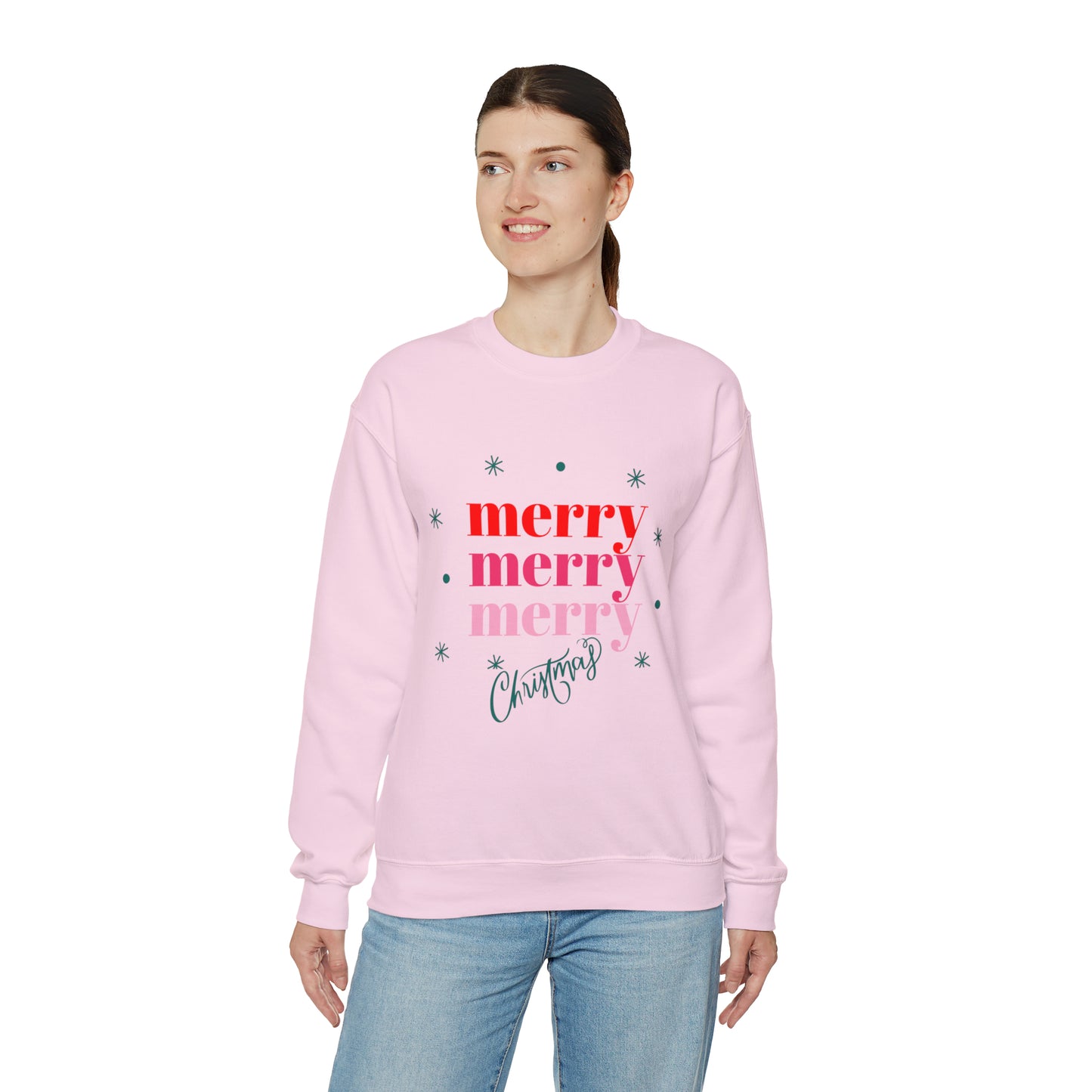 Festive AF sweater Pink Merry Bright Christmas Sweatshirt for Women Christmas Shirt Sweater Holiday Christmas gift for her gift for him