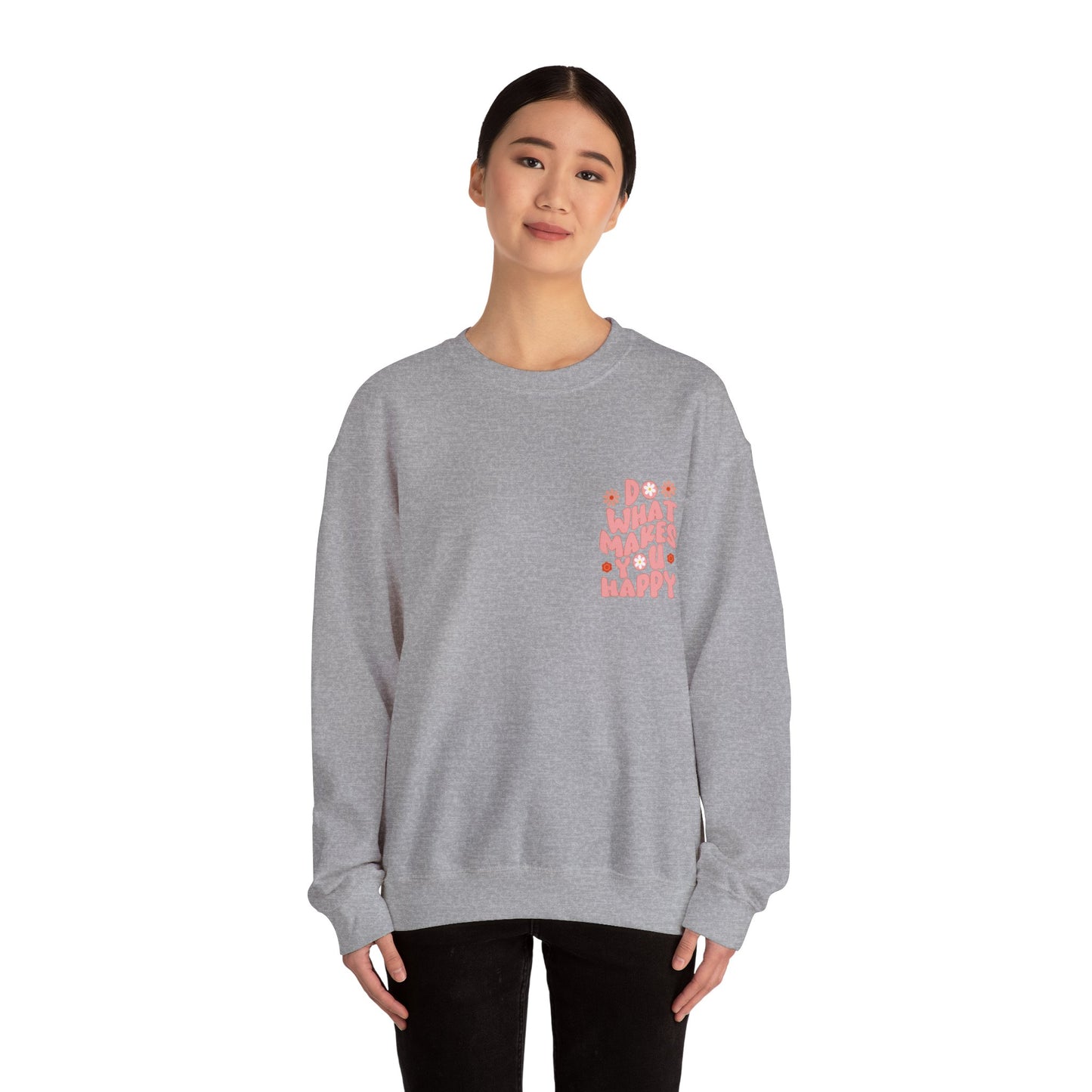 Do what makes you happy Sweatshirt Gift For her Christmas Sweatshirt Cute aesthetic Sweater Colorful daisy Sweatshirt christmas