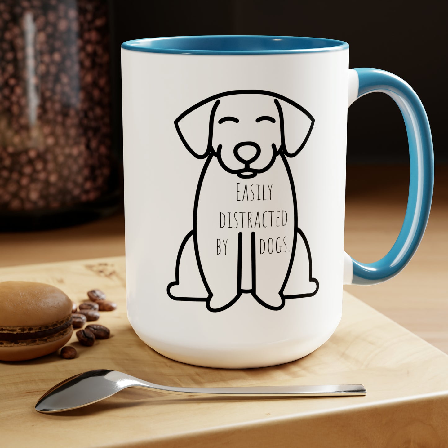Easily distracted by dogs mug Supervisor mug Floral mug gift for her Mug funny gift for wife Coffee Mugs tea Christmas gift 15oz
