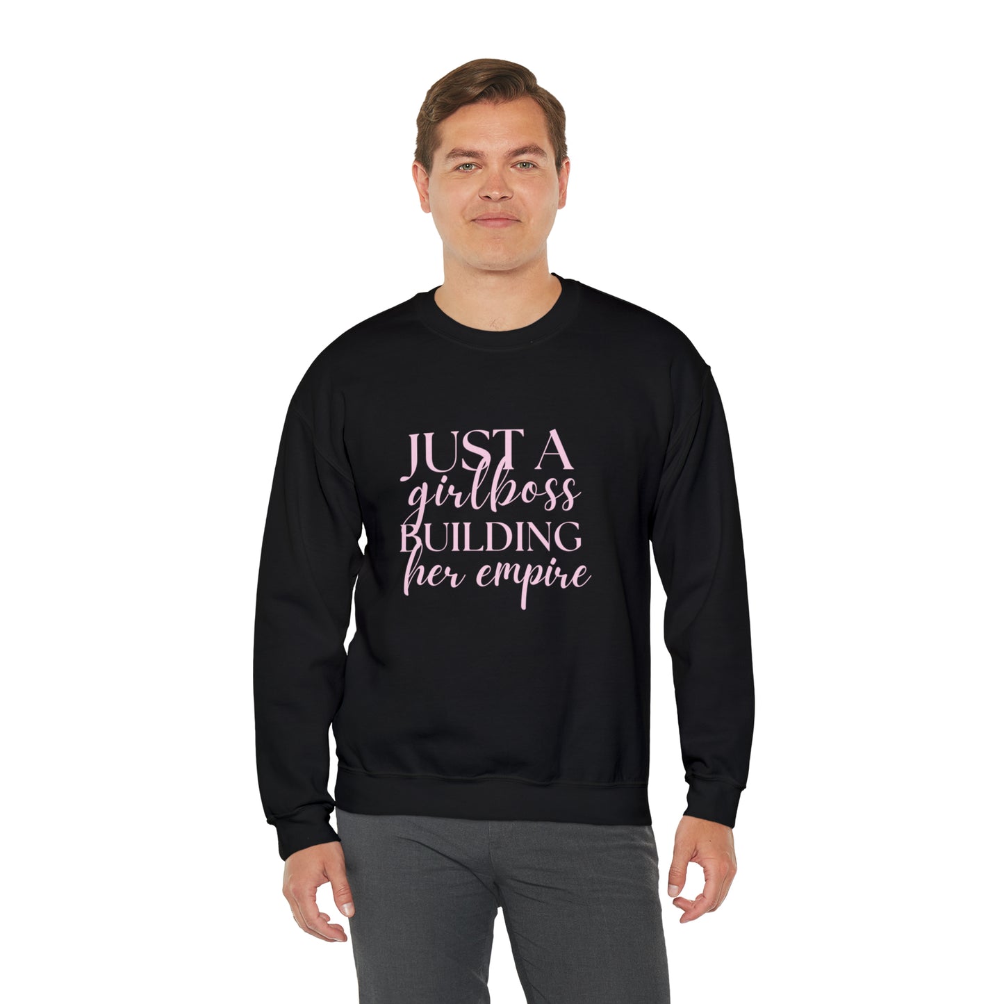 Boss Babe sweatshirt,Girlboss Sweatshirt, Just a girlboss building her empire, Bossbabe sweater,Christmas gift for her,Birthday gift