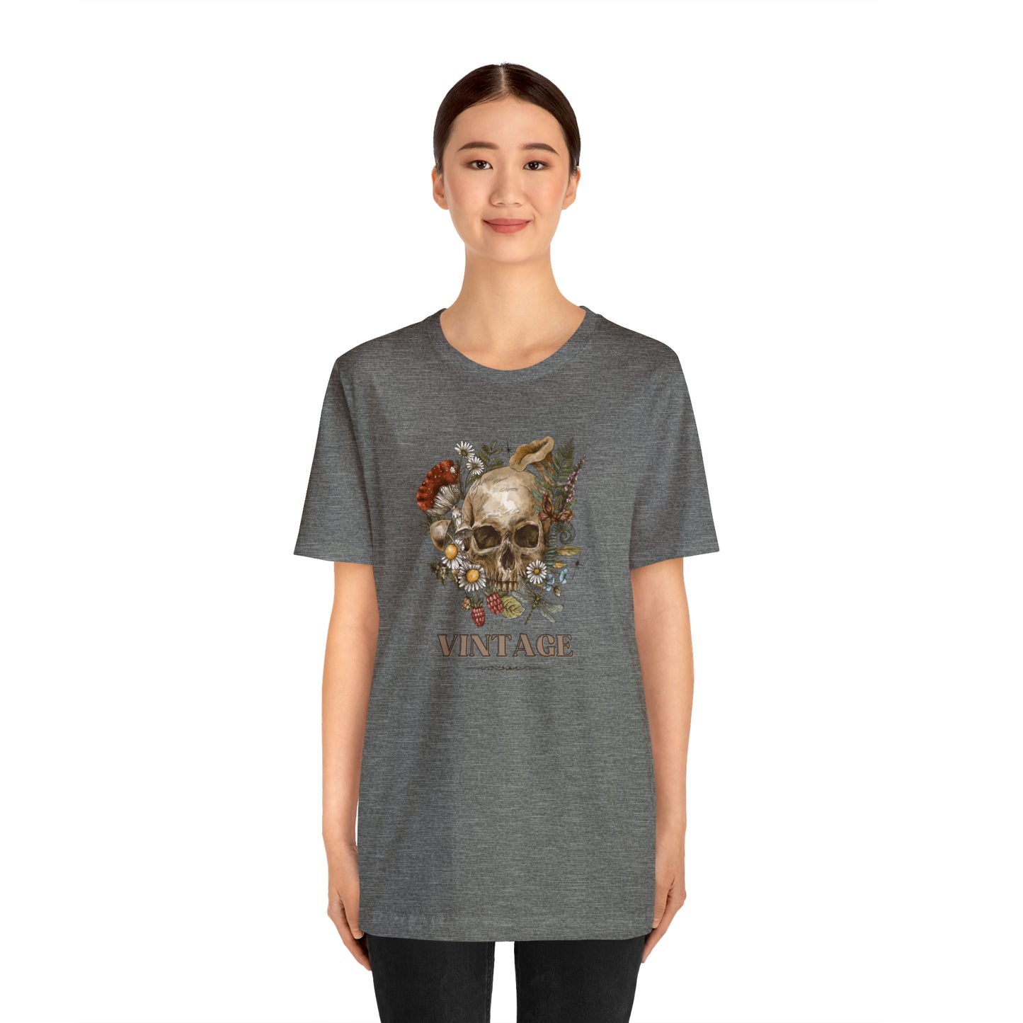 Vintage retro shirt skeleton head shirt Halloween tee Floral Shirt unisex Retro Themed vintage Gift christmas gift