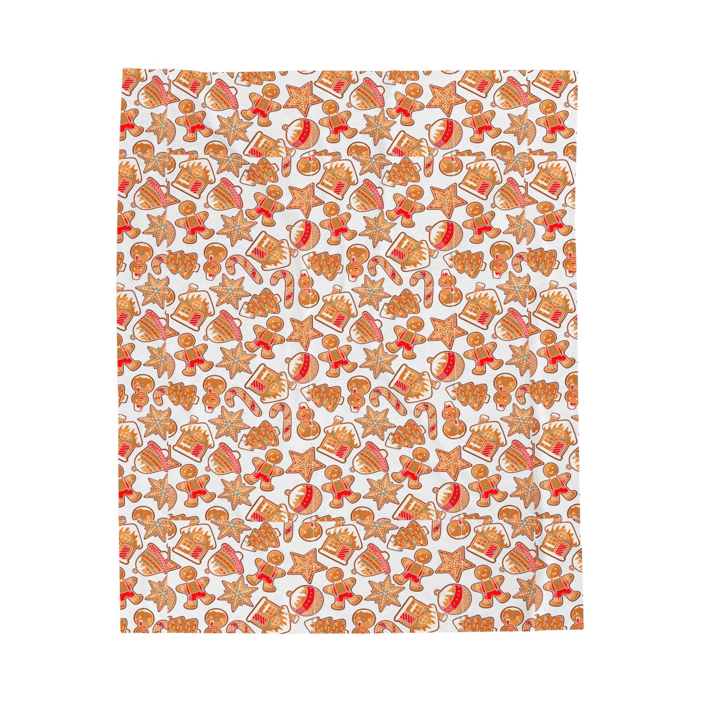 Gingerbread Christmas Blanket holiday blanket christmas movie watching blanket Merry christmas  blanket Velveteen Plush Blanket