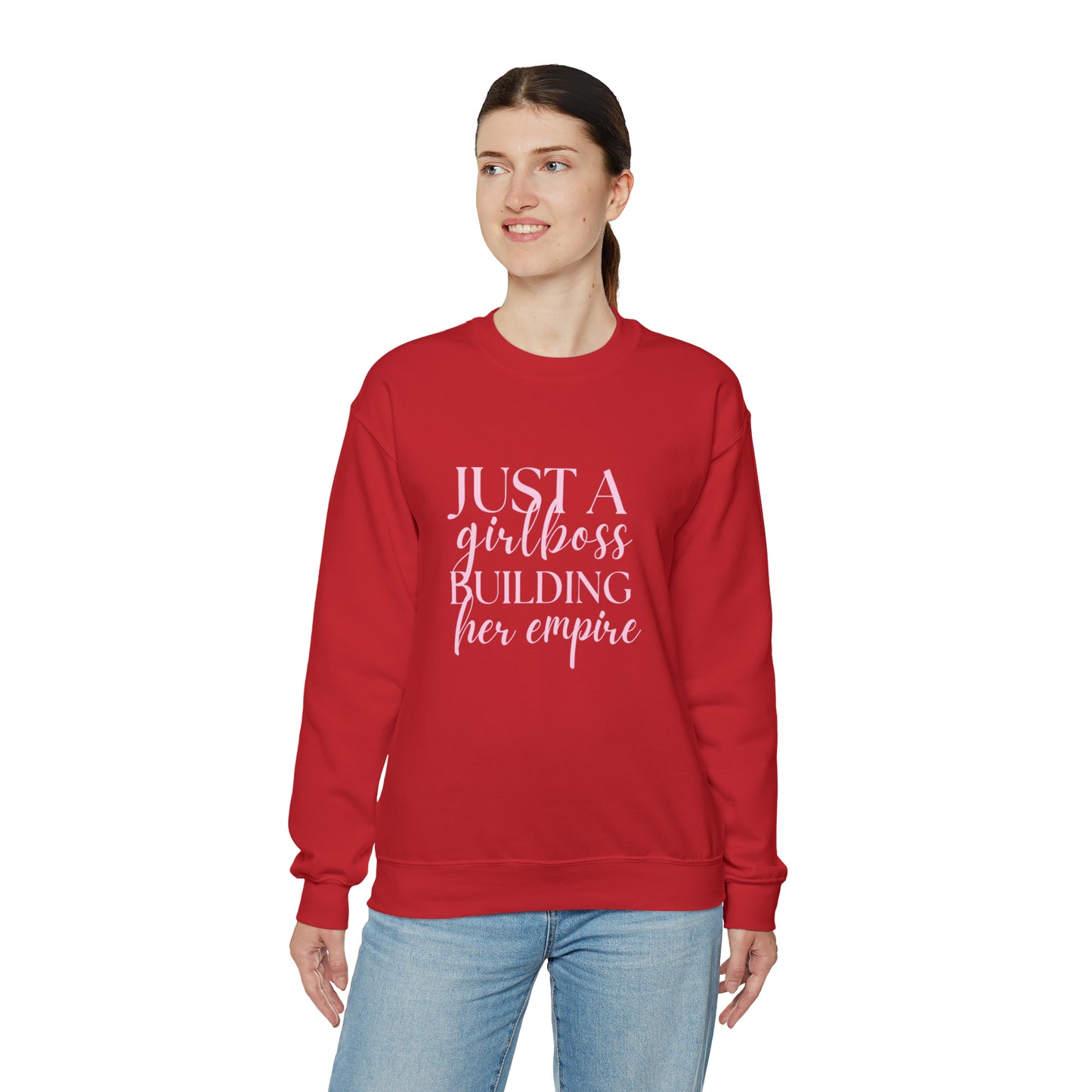 Boss Babe sweatshirt,Girlboss Sweatshirt, Just a girlboss building her empire, Bossbabe sweater,Christmas gift for her,Birthday gift