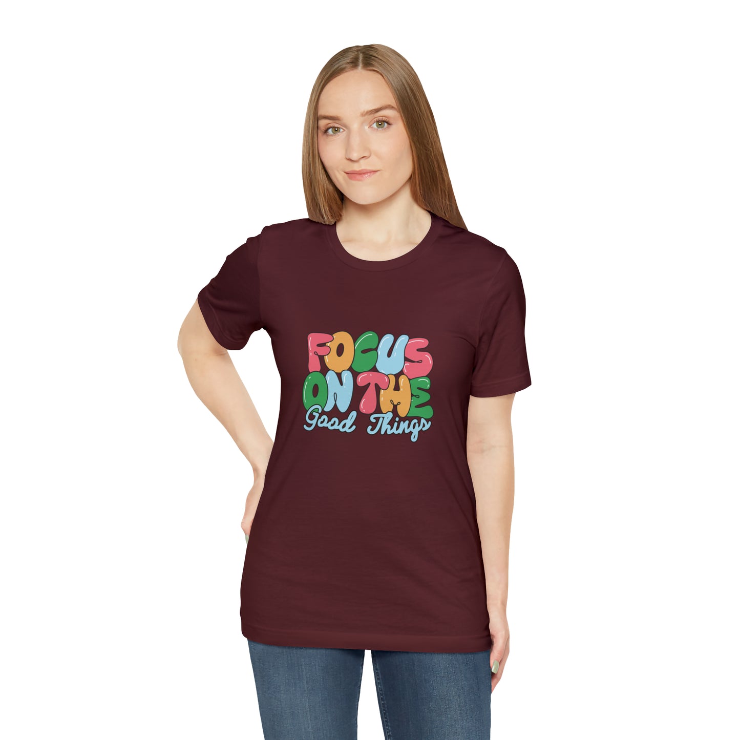 Focus on the good things shirt positive vibes shirt good vibes tee yogawear zen clothes bohemian top Women's Christmas gift for her for him