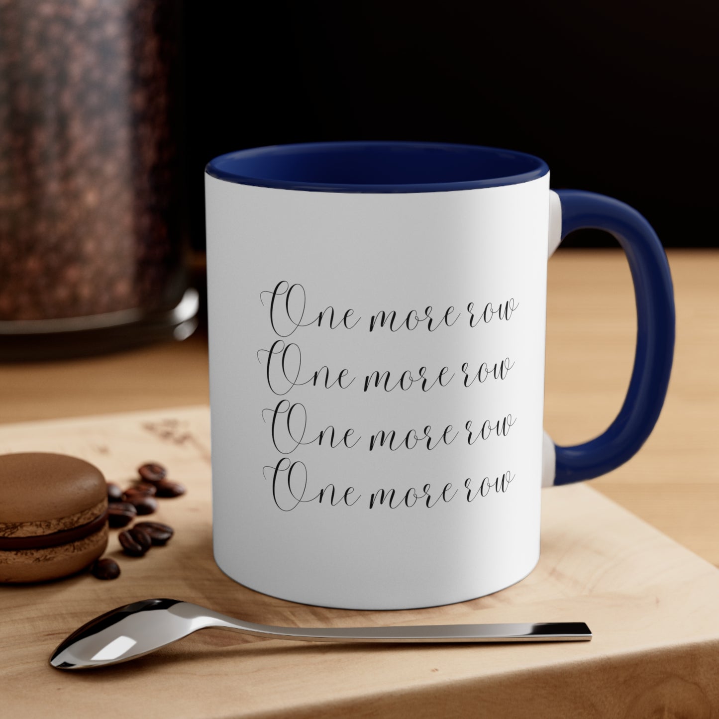 Yarn mug Crochet lover gift yarn lover gift knitting gift one more row gift coffee lover gift tea gift for her gift for him Coffee Mug 11oz