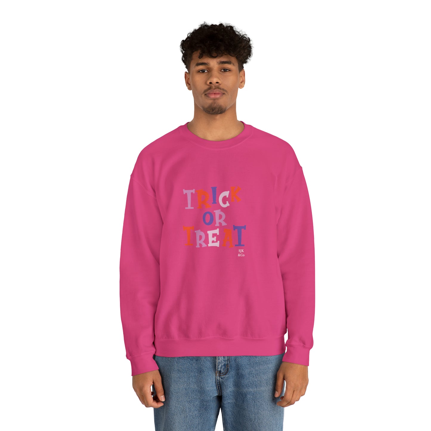 Trick or Treat Funny Halloween Sweatshirt Funny Halloween Horror Shirt Halloween Women's Sweatshirt Funny Halloween Tee Unisex gift pastel