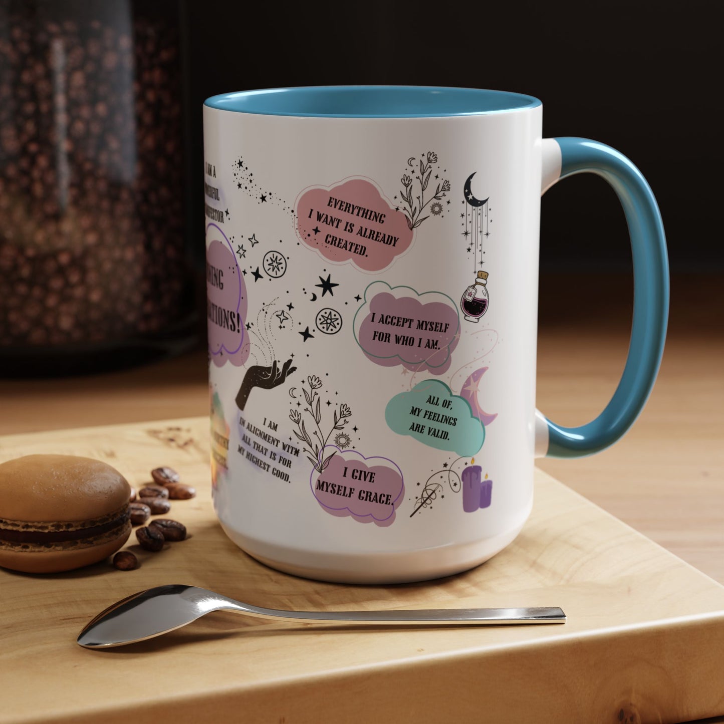 Morning affirmations mug positive motivation gift Christmas mug manifesting gift mug wicked mug bestie gift Coworker Gift coffee mug